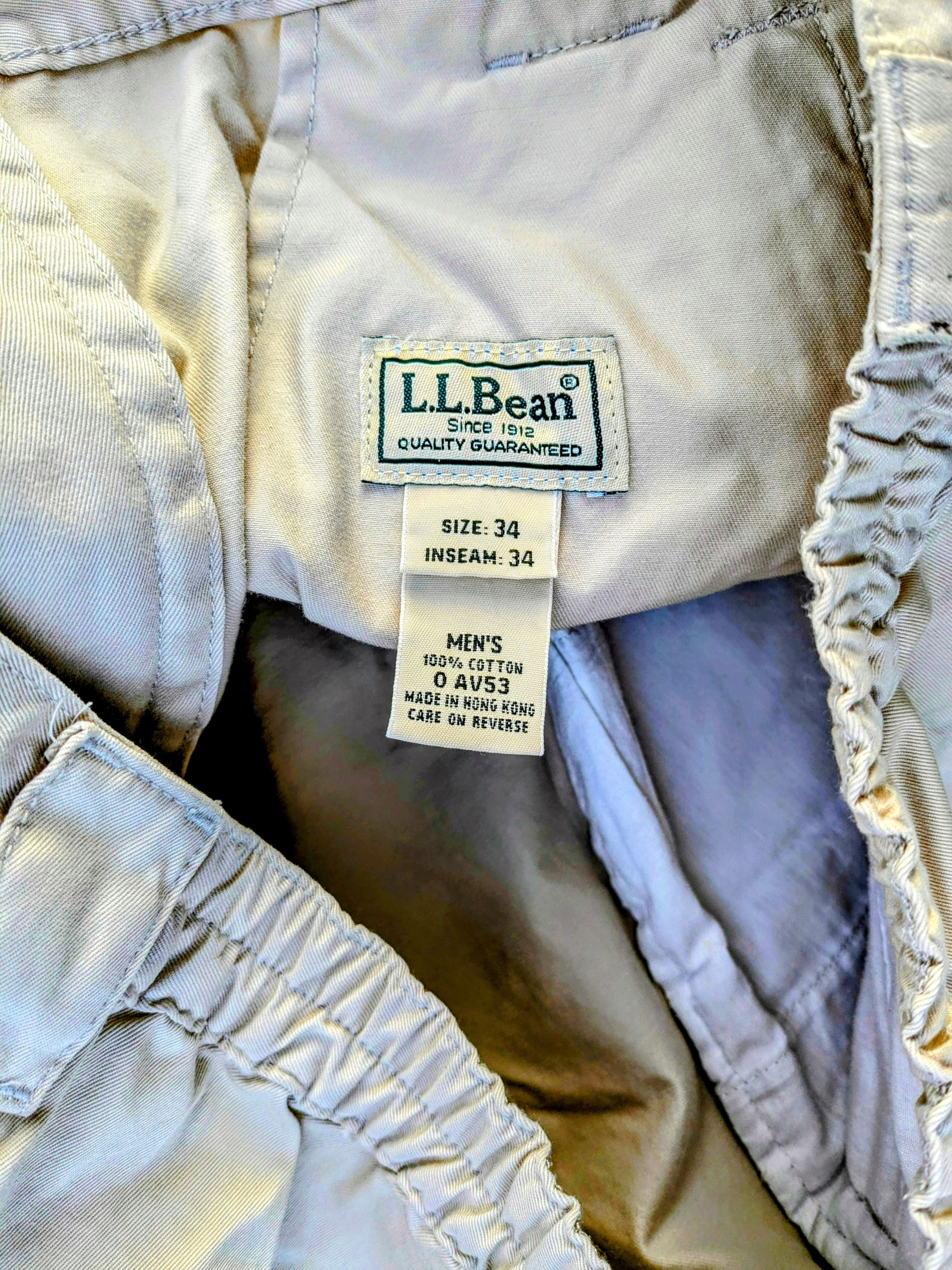 L.L. Bean LL BEAN Tropicwear Khaki Shorts-to-Pants Flex Zip Pockets Size US 34 / EU 50 - 8 Thumbnail
