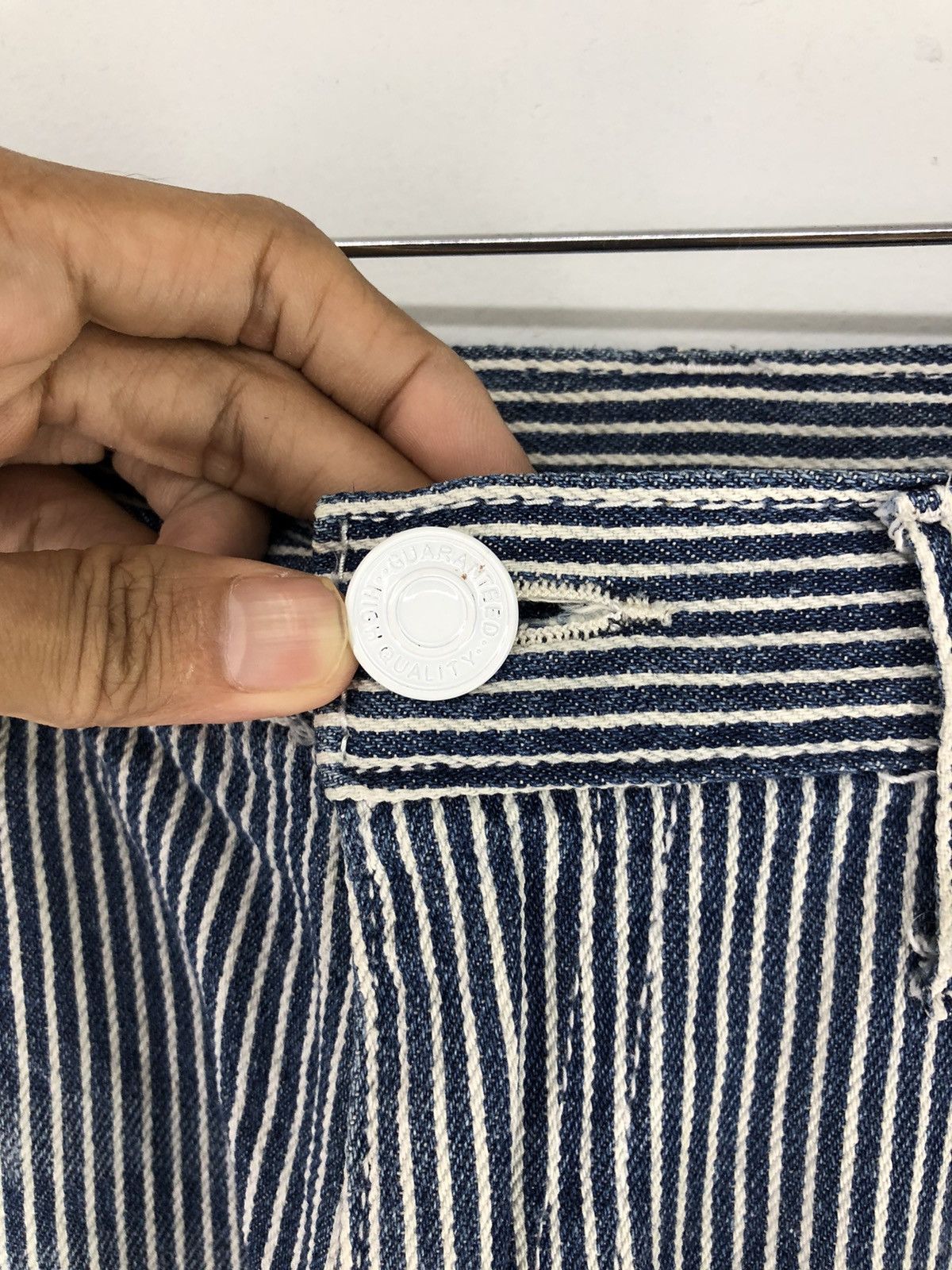 Japanese Brand Japanese Brand Copper Smith Distressed Hickory Blue Jeans Size US 32 / EU 48 - 8 Thumbnail