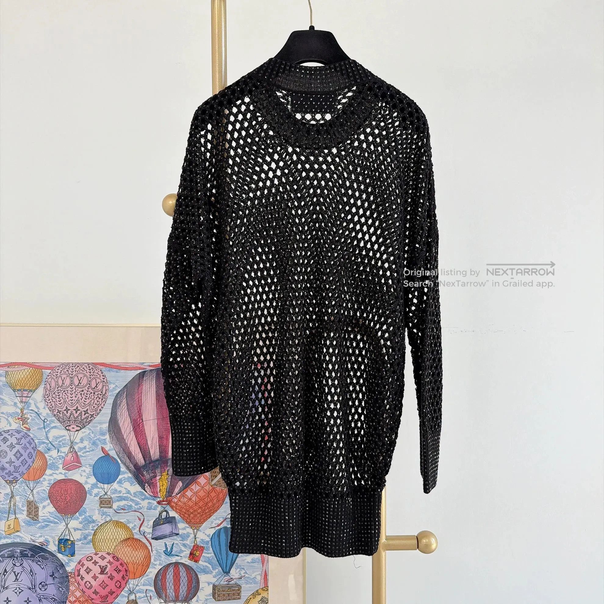 Ermanno Scervino Black Fishnet Embellished Knit, Women's — image 2 of 6