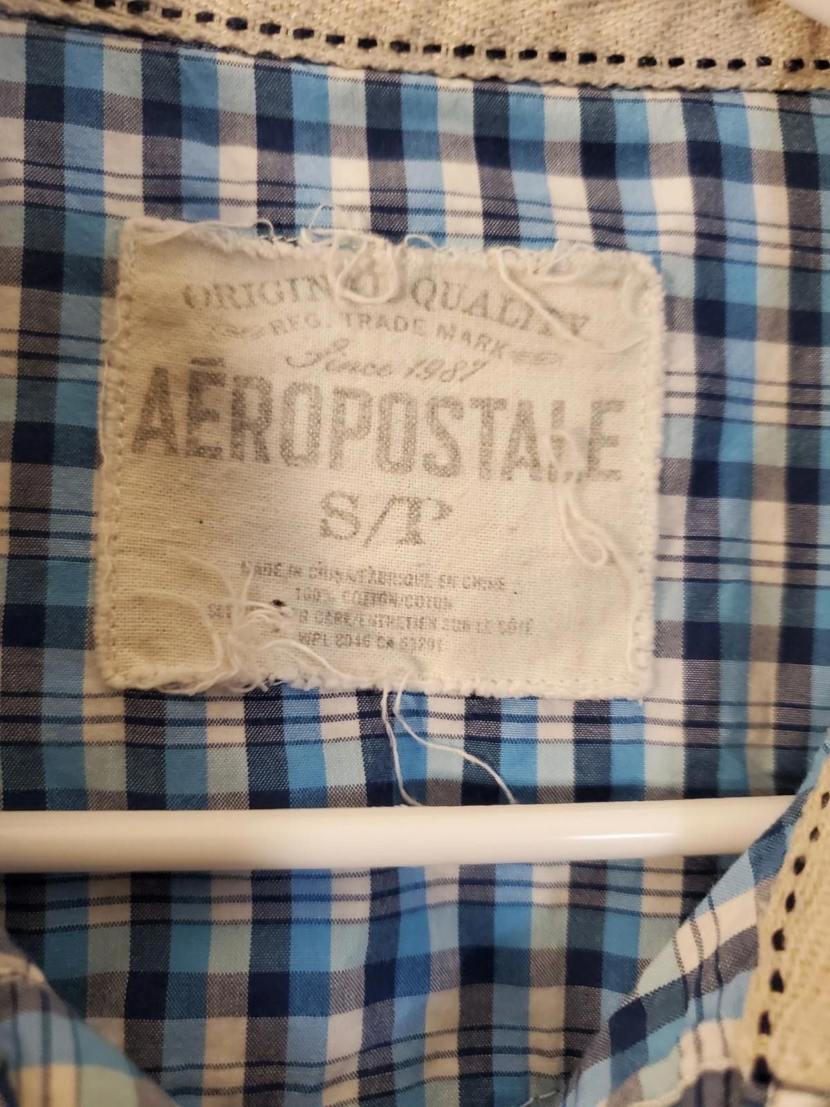 Aeropostale Aeropostale Mens SM Western Pearl Snap Vintage LS Plaid Size US S / EU 44-46 / 1 - 3 Thumbnail