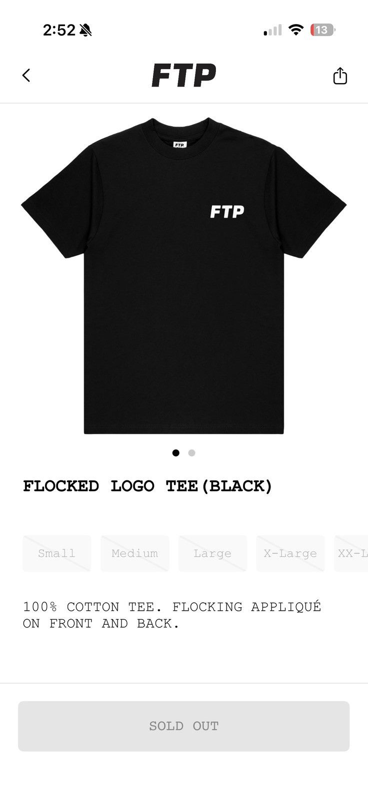 Fuck The Population FTP FLOCKED LOGO TEE Size US XL / EU 56 / 4 - 3 Thumbnail