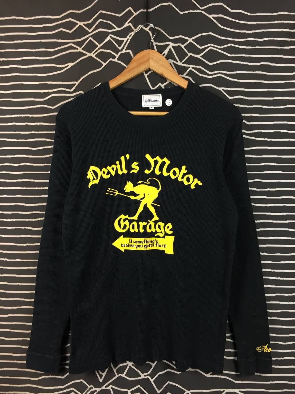 Acoustic Japan Devil’s Motor Garage Waffle Knit Thermal Tee