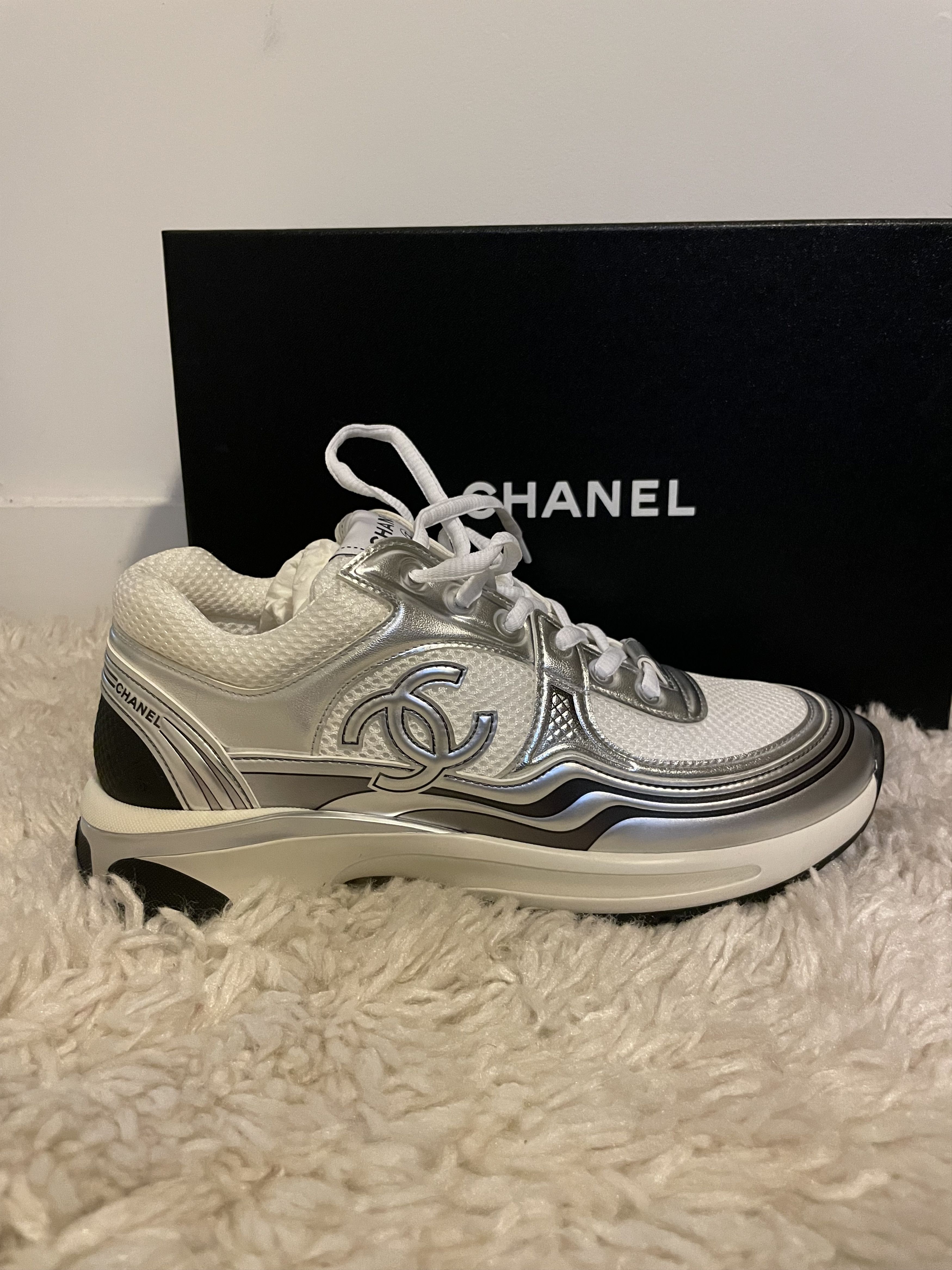 Chanel Chanel Runner Laminated Interlocking Metallic Brand