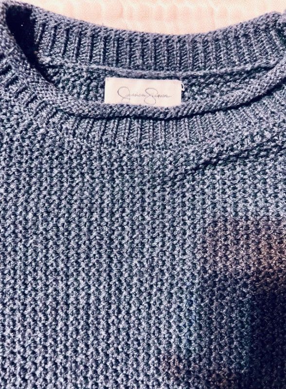Jessica Simpson Jessica Simpson Rolled Mock Neck Sweater Dark Blue – Size L Size L / US 10 / IT 46 - 4 Thumbnail