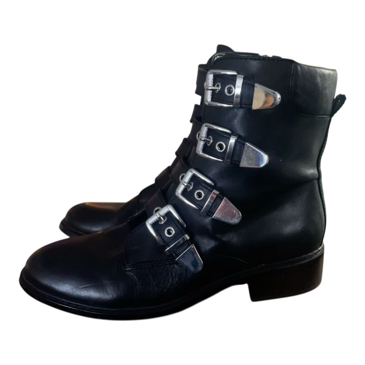 Marc Fisher Marc Fisher Diante Black Leather Buckle women’s Ankle Boots Size US 9 / IT 39 - 2 Thumbnail