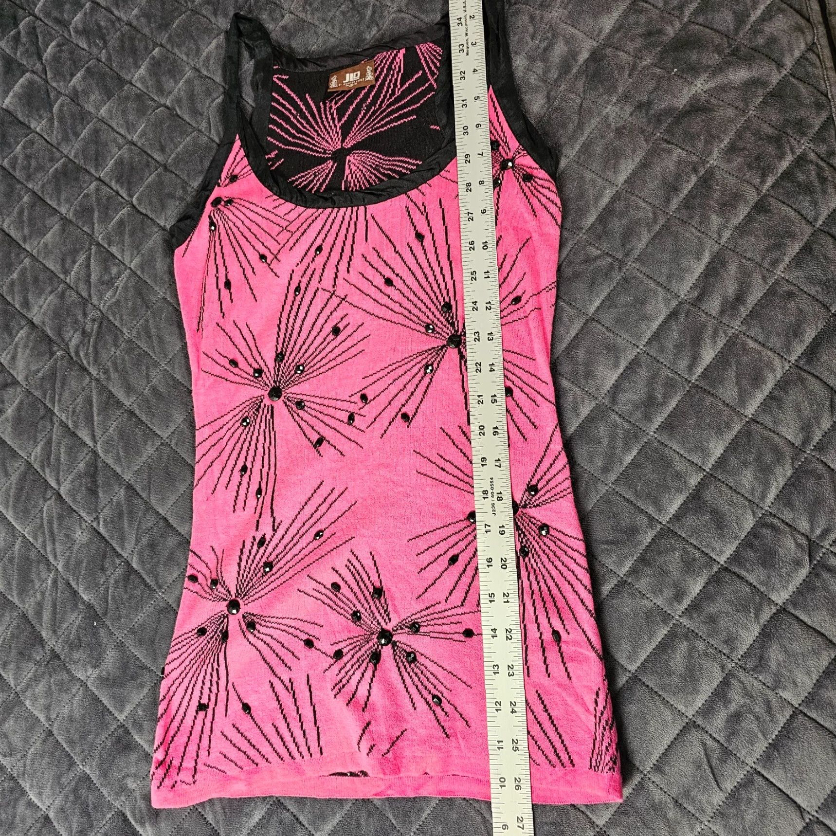Pinko VINTAGE JLO Women Pink Sleeveless Tank Top Small Beaded Scoop Neck Spring Size S / US 4 / IT 40 - 3 Thumbnail