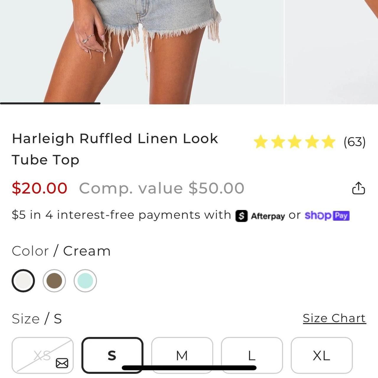 Other Edikted Cream Tube Crop Top XS Size XS / US 0-2 / IT 36-38 - 4 Thumbnail