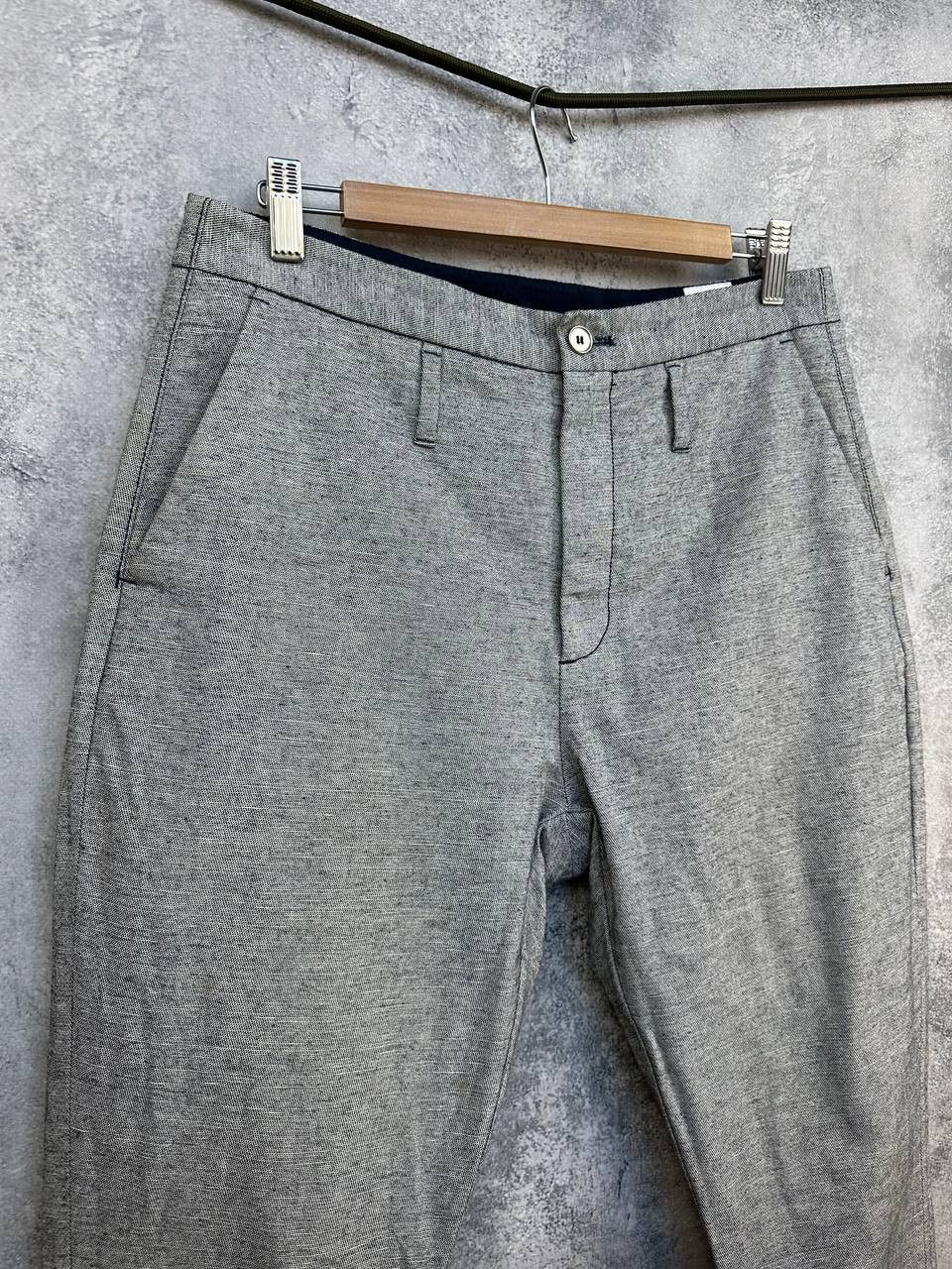 Hope HOPE Stockholm Law Trouser Grey Linen Blend Pants Size US 30 / EU 46 - 3 Thumbnail