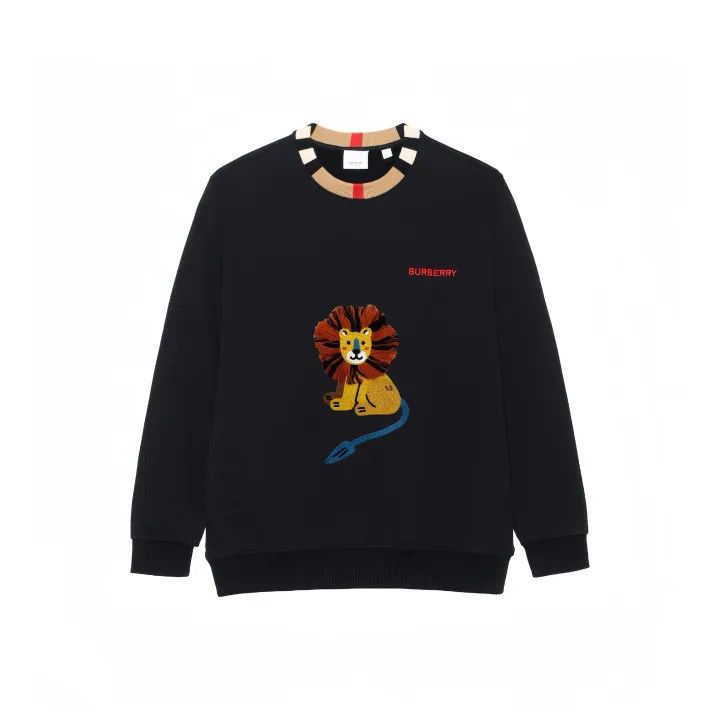 Burberry Burberry Black Lion Embroidered Sweatshirt 0079 Size S / US 4 / IT 40 - 1 Thumbnail
