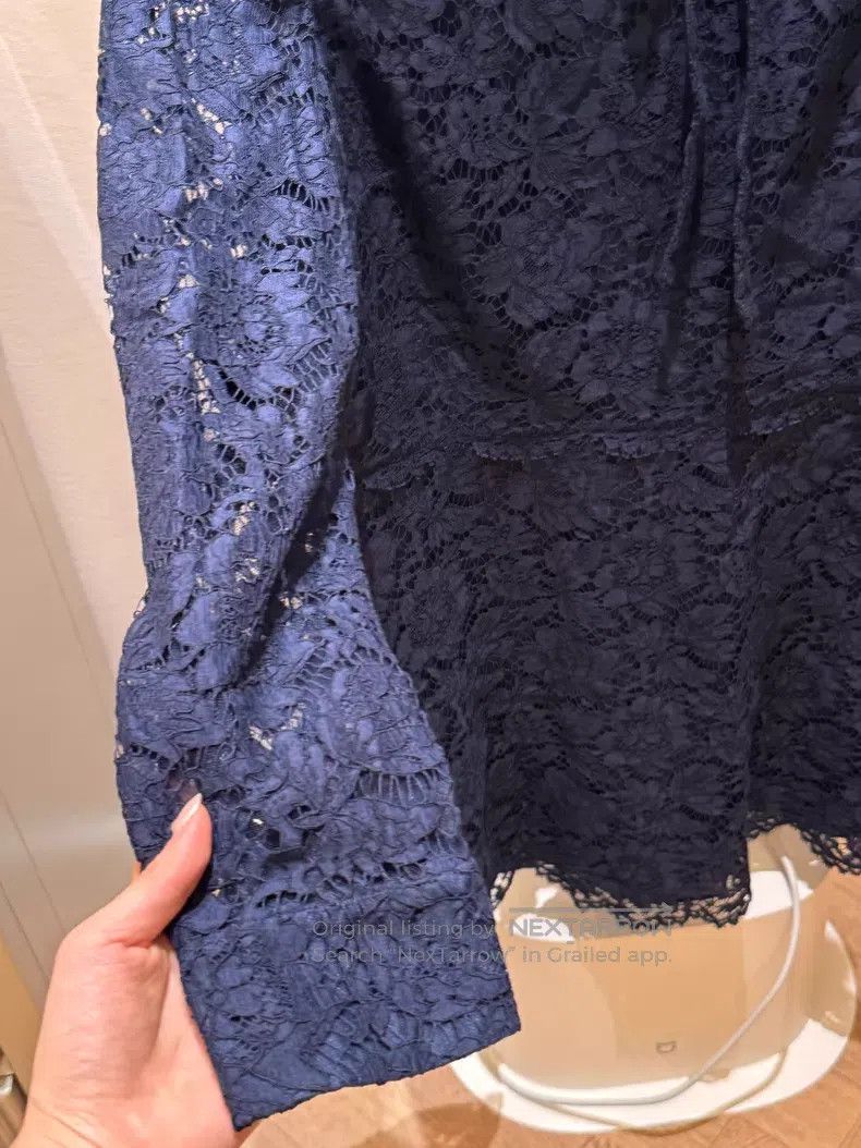 Valentino Valentino Lace dress dark blue Size M / US 6-8 / IT 42-44 - 3 Thumbnail