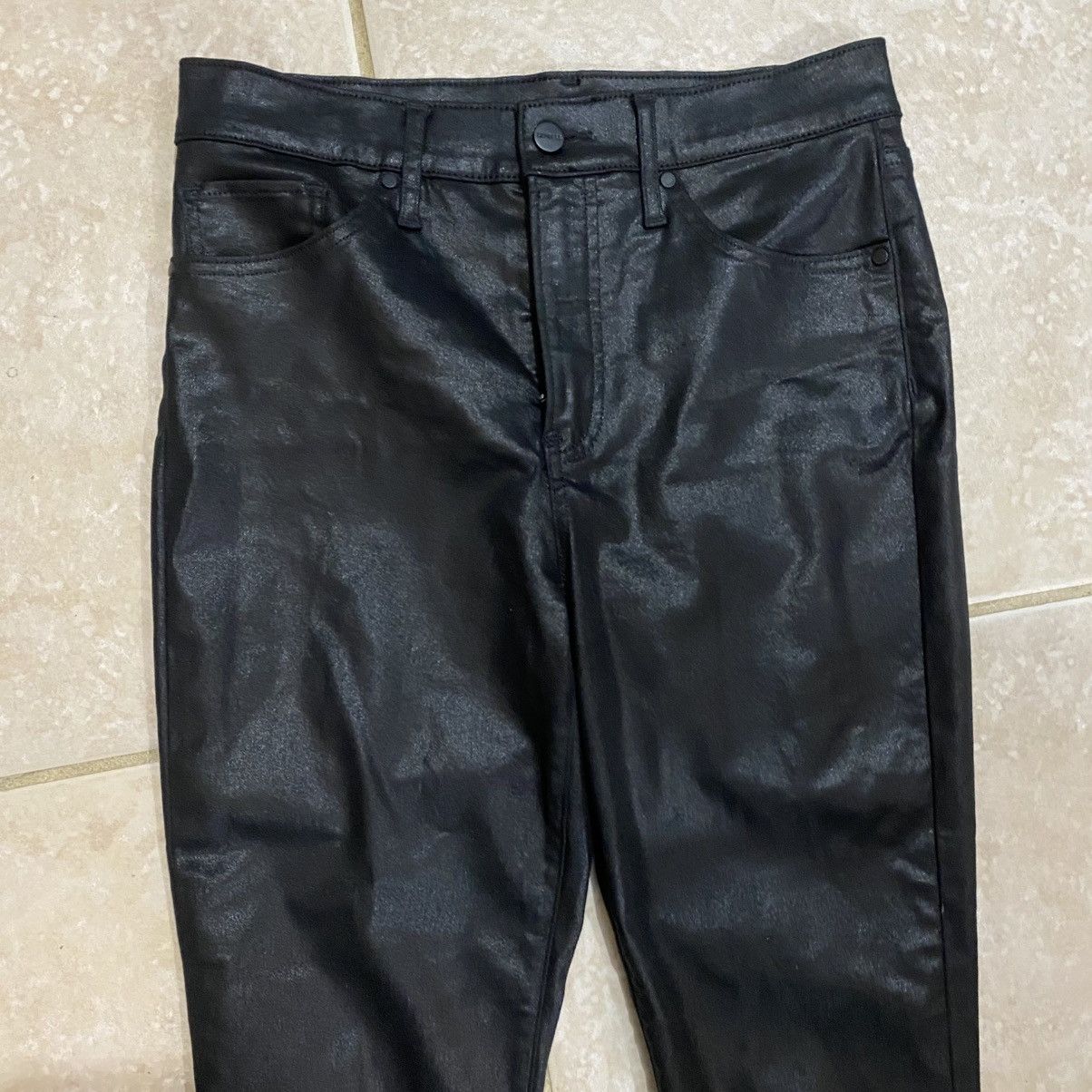 Express Coated Faux Leather High Rise Skinny Jeans Size 30" / US 8 / IT 44 - 3 Thumbnail