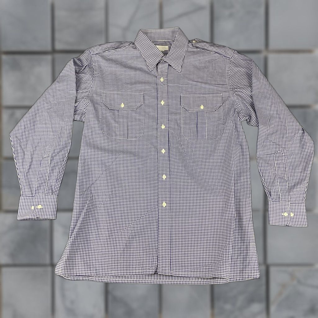 Vintage VINTAGE Maus & Hoffman Shirt Mens L Blue White Gingham Check Button-Down Cotton USA Size US L / EU 52-54 / 3 - 1 Thumbnail