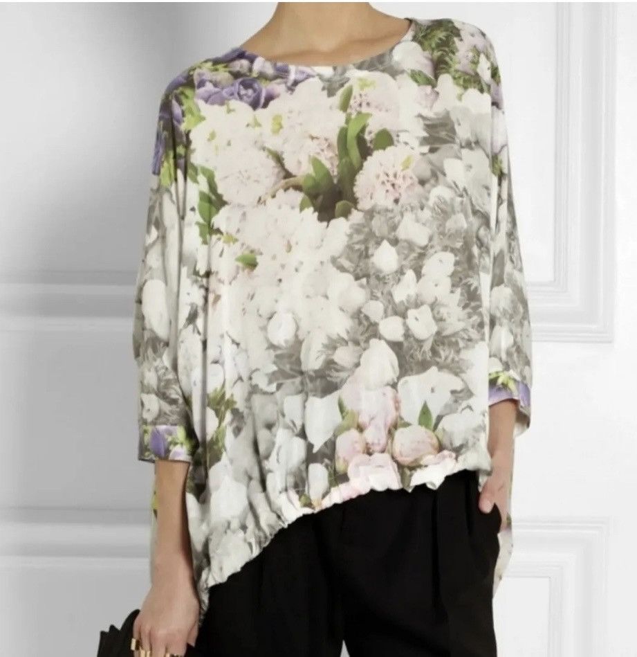 Designer × Maison Margiela 🔥Maison Martin Margiela MM6 Women Floral Oversize Blouse Size S / US 4 / IT 40 - 10 Thumbnail