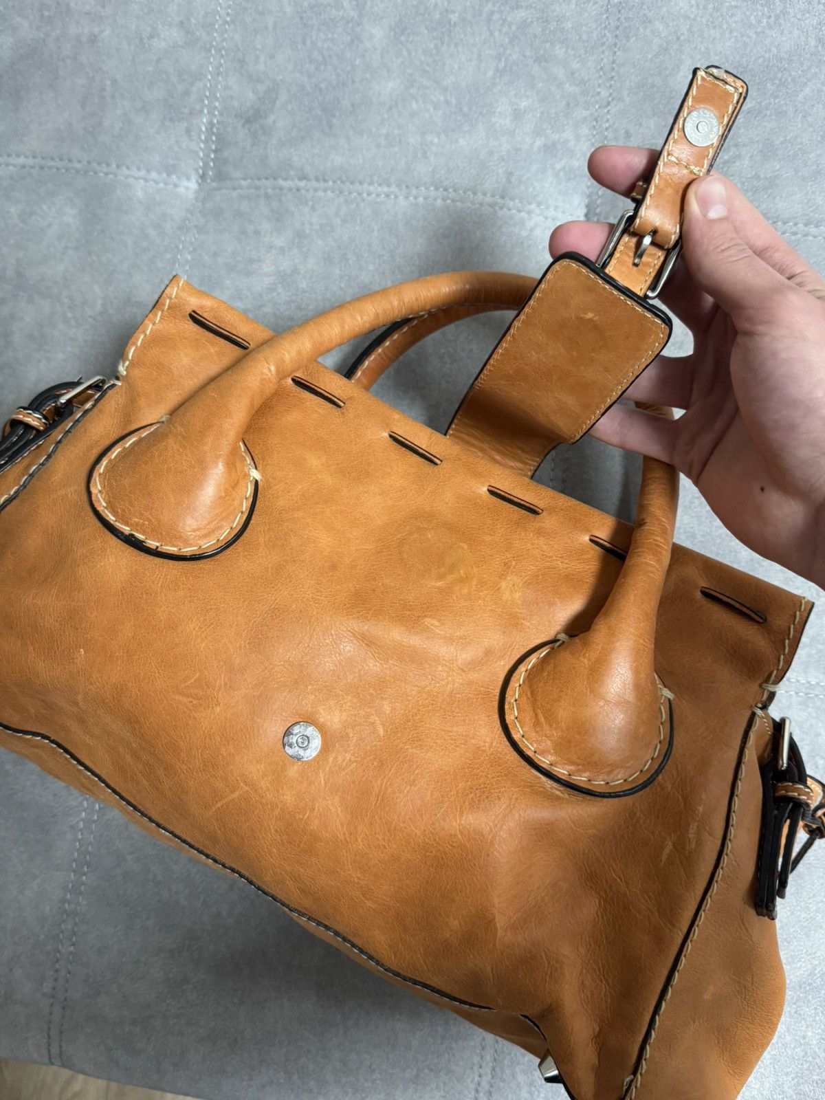 Chloe Chloé Large Edith Satchel Travel Leather Bag Brown Woman’s Size ONE SIZE - 8 Thumbnail
