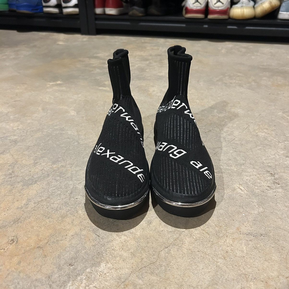 Alexander Wang × Designer Alexander Wang Pia Logo Knit Sock Sneaker EU 38.5 Size US 5.5 / EU 38 - 4 Thumbnail