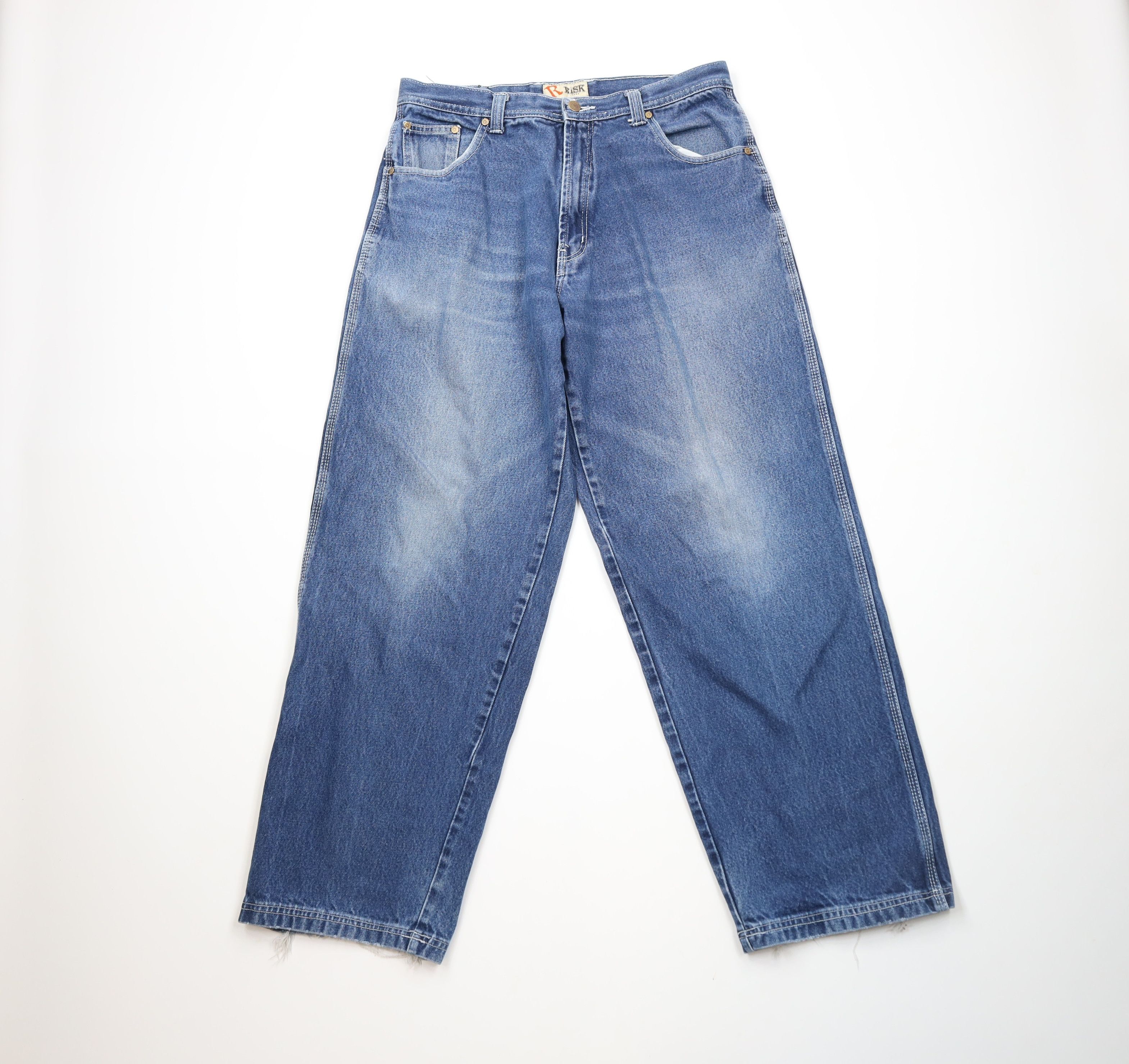 Vintage Vintage 90s Y2K Streetwear Wide Leg Denim Jeans Skateboard Size US 34 / EU 50 - 1 Thumbnail