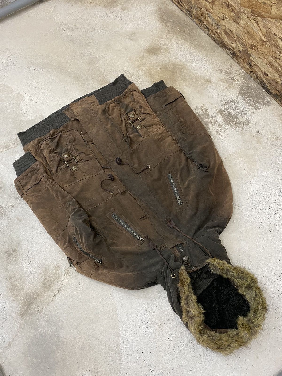 If Six Was Nine Vintage Japan C'estbien Vous Wool Fur Sunfaded Parka Jacket Size US S / EU 44-46 / 1 - 10 Thumbnail