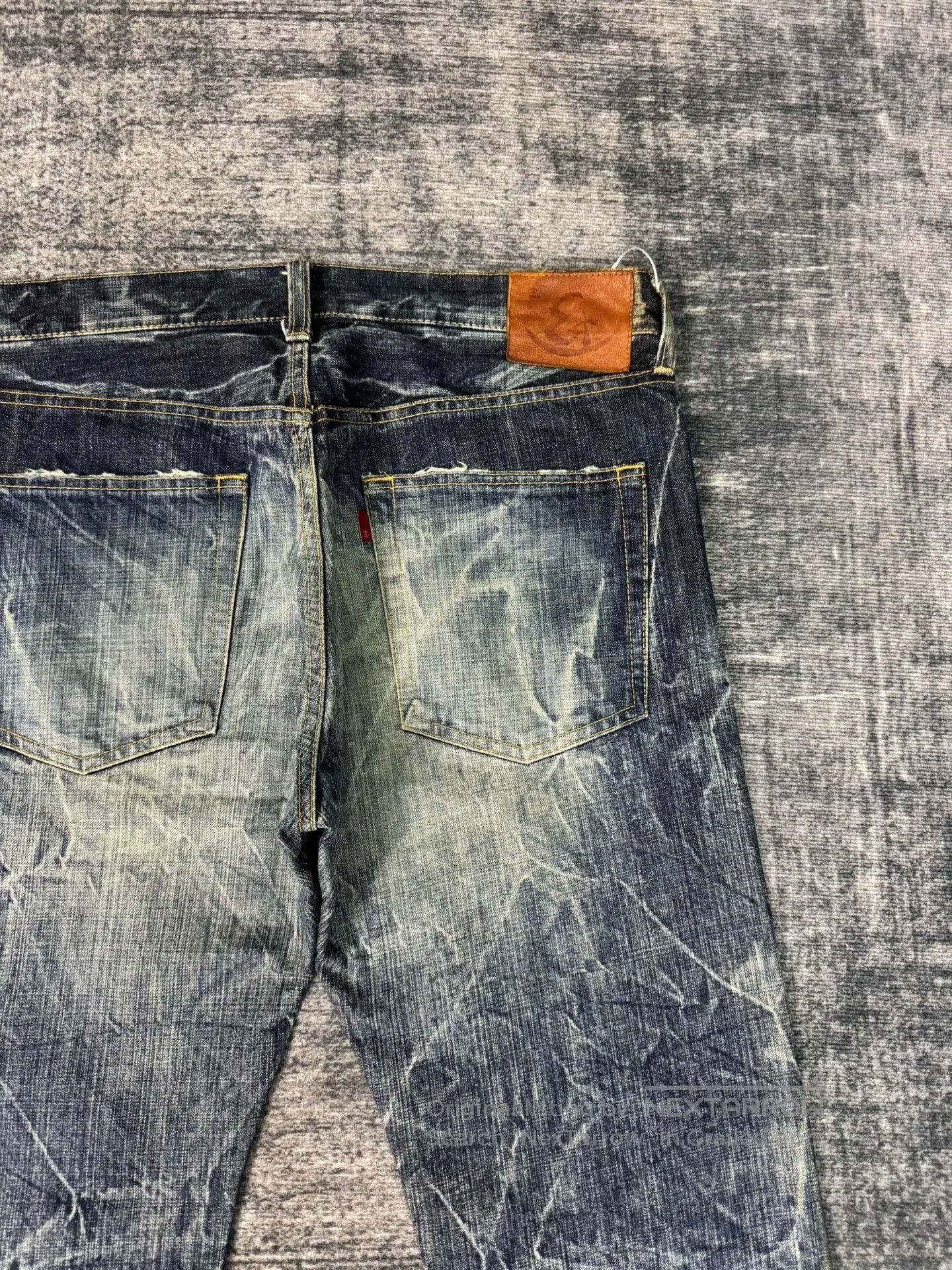 Vintage Vintage ETERNAL 00s Washed Retro Blue Jeans. Size US 35 - 6 Thumbnail