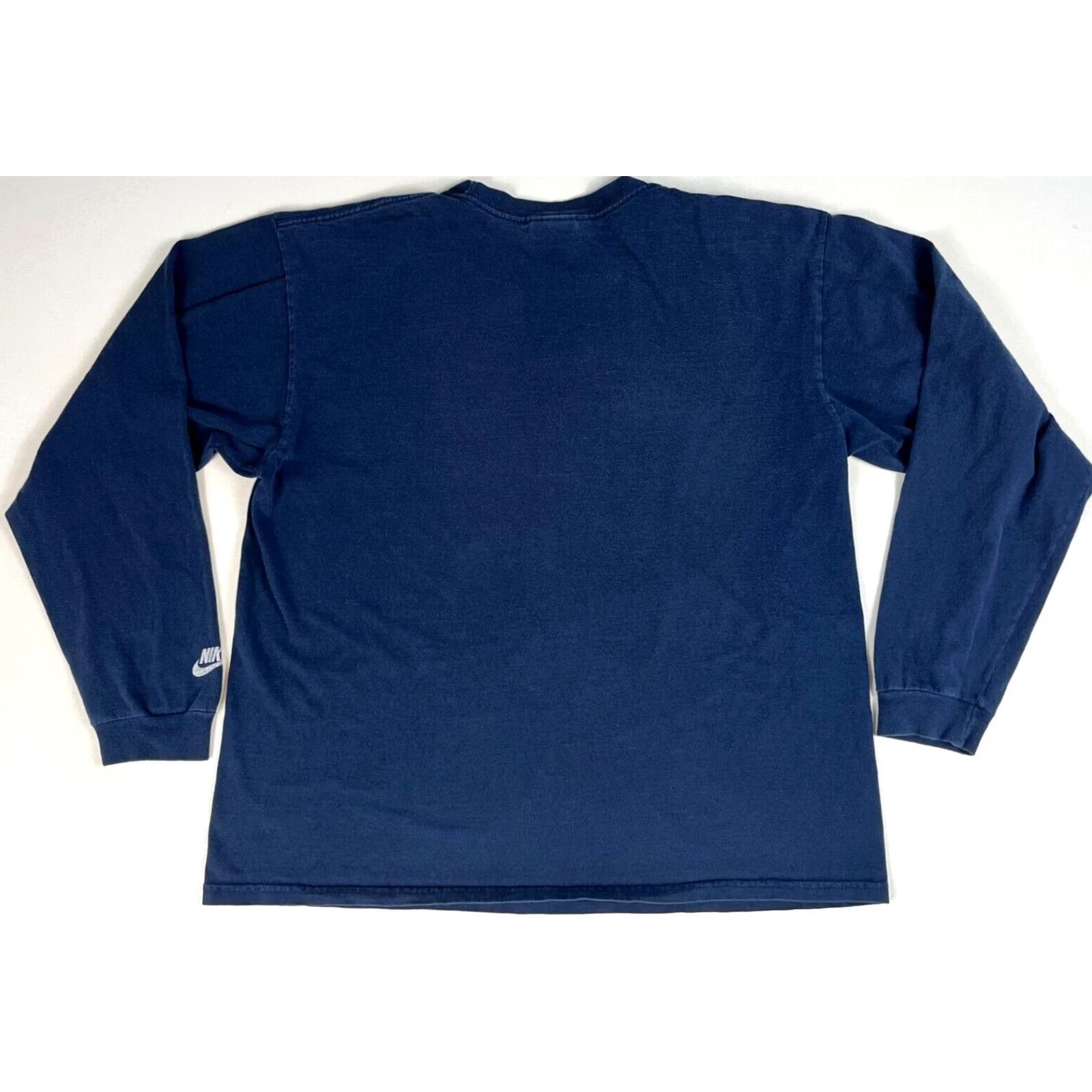 Nike VINTAGE Nike Air Spice Long Sleeve T-Shirt Mens Size M Navy 90s Embroidered Cotton Shirt Size US M / EU 48-50 / 2 - 2 Thumbnail