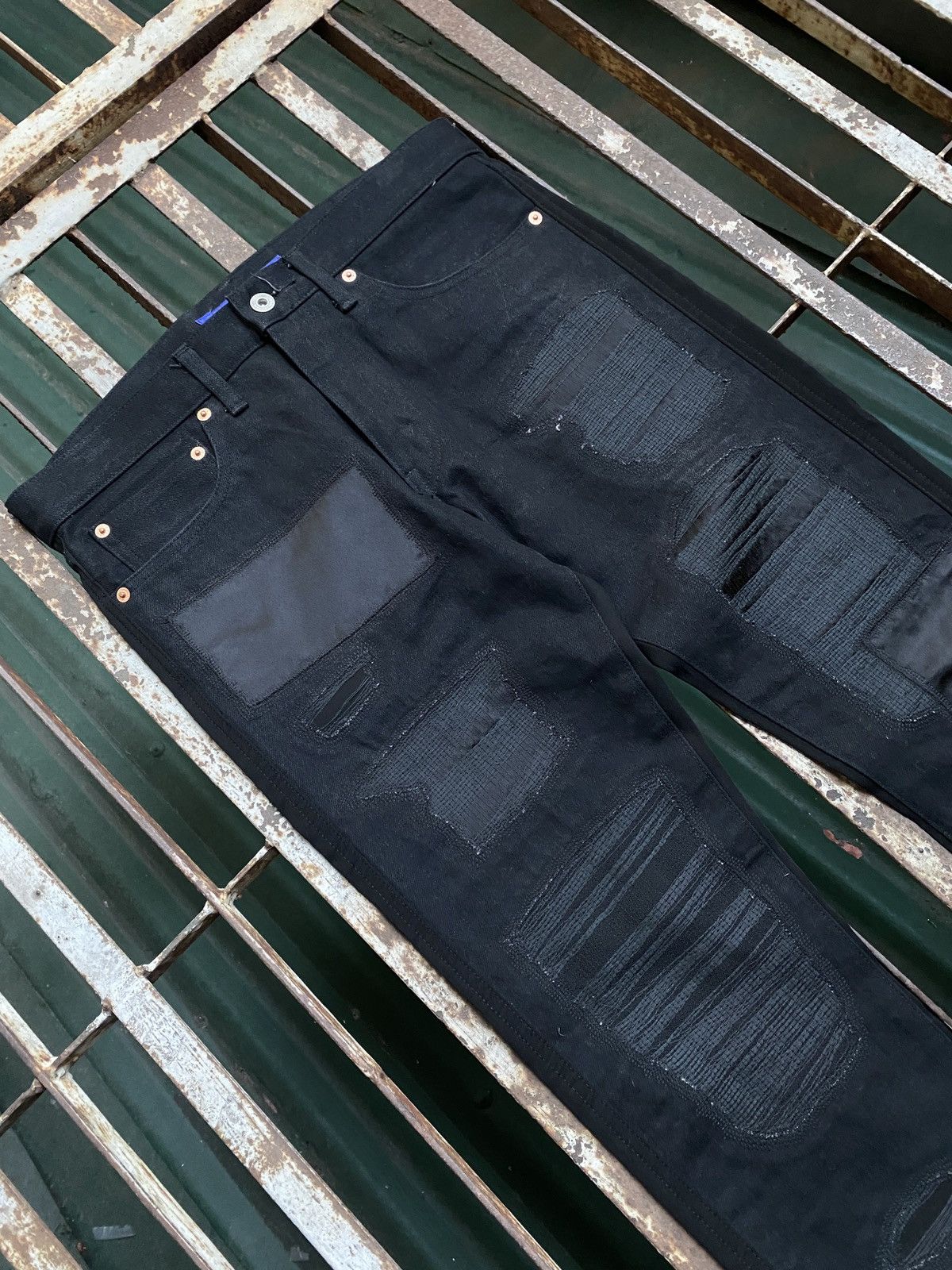 Junya Watanabe Crash Distressed Patchwork FW15 - CDG man Junya Watanabe Size US 33 - 2 Thumbnail