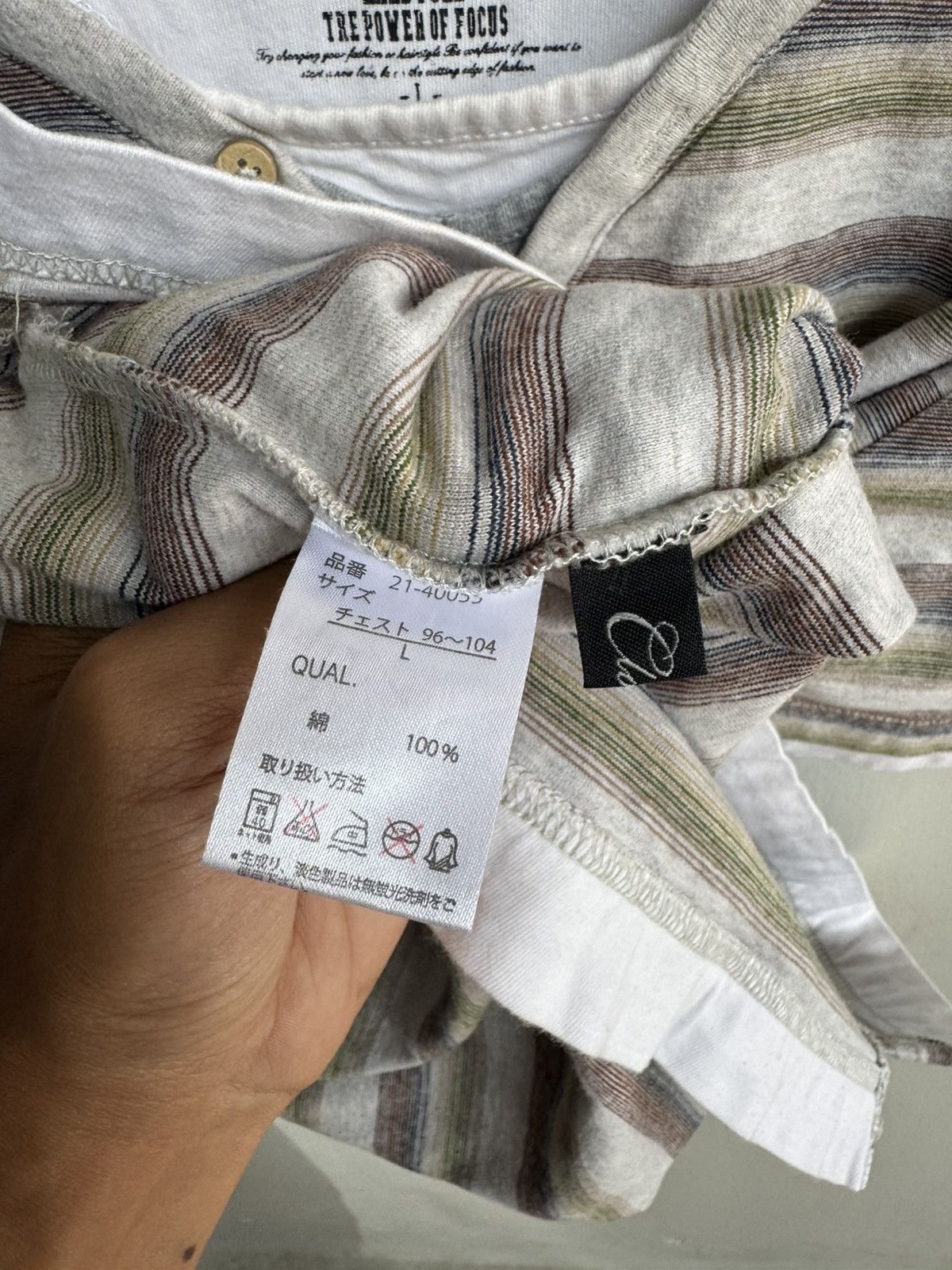 Japanese Brand DOUBLE LAYER STRIPED BY HARD PULL T SHIRT Size US M / EU 48-50 / 2 - 5 Thumbnail