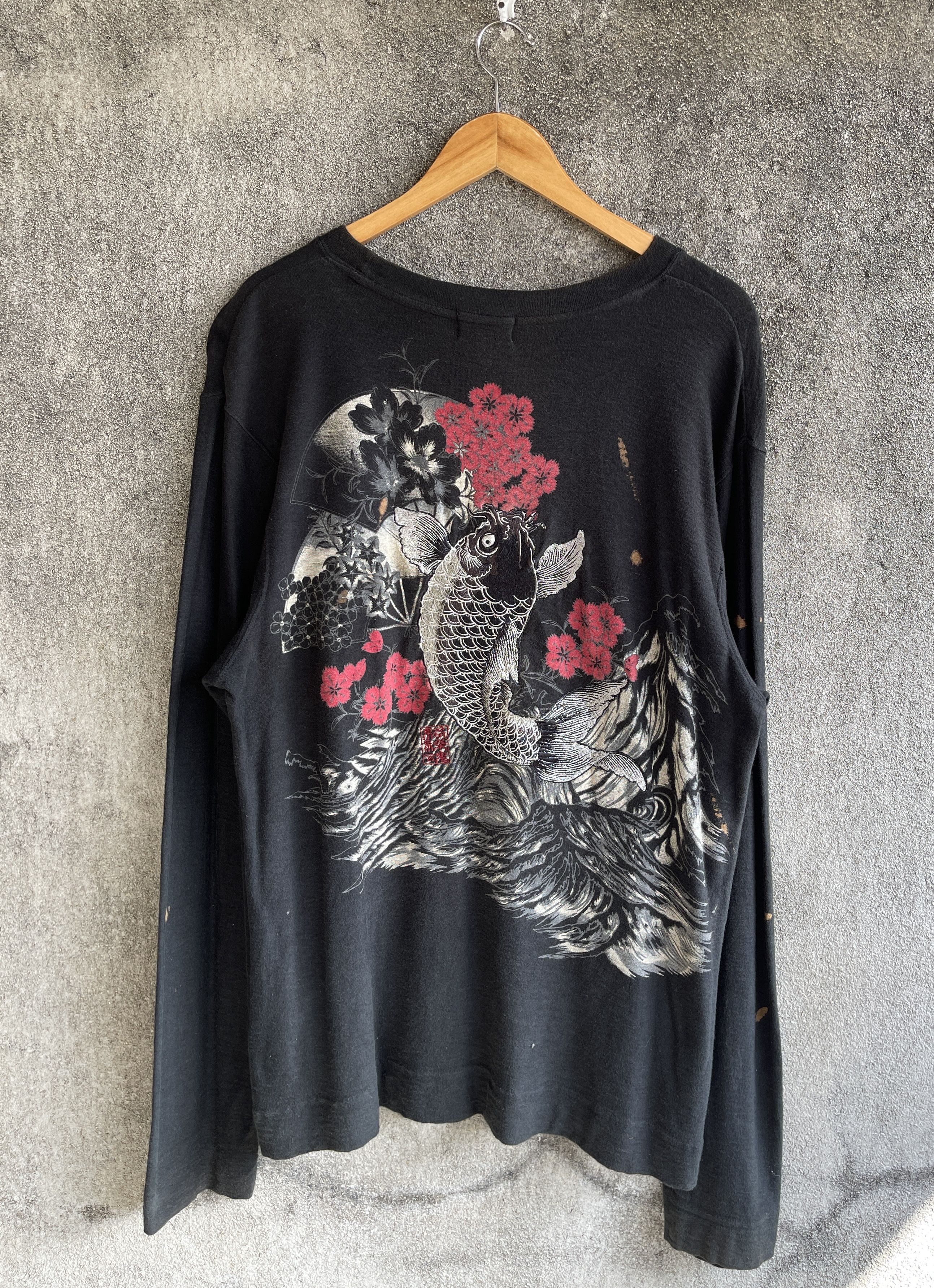 Vintage’00s🔥Sukajan Shirt🔥Faded long Sleeve Tshirt