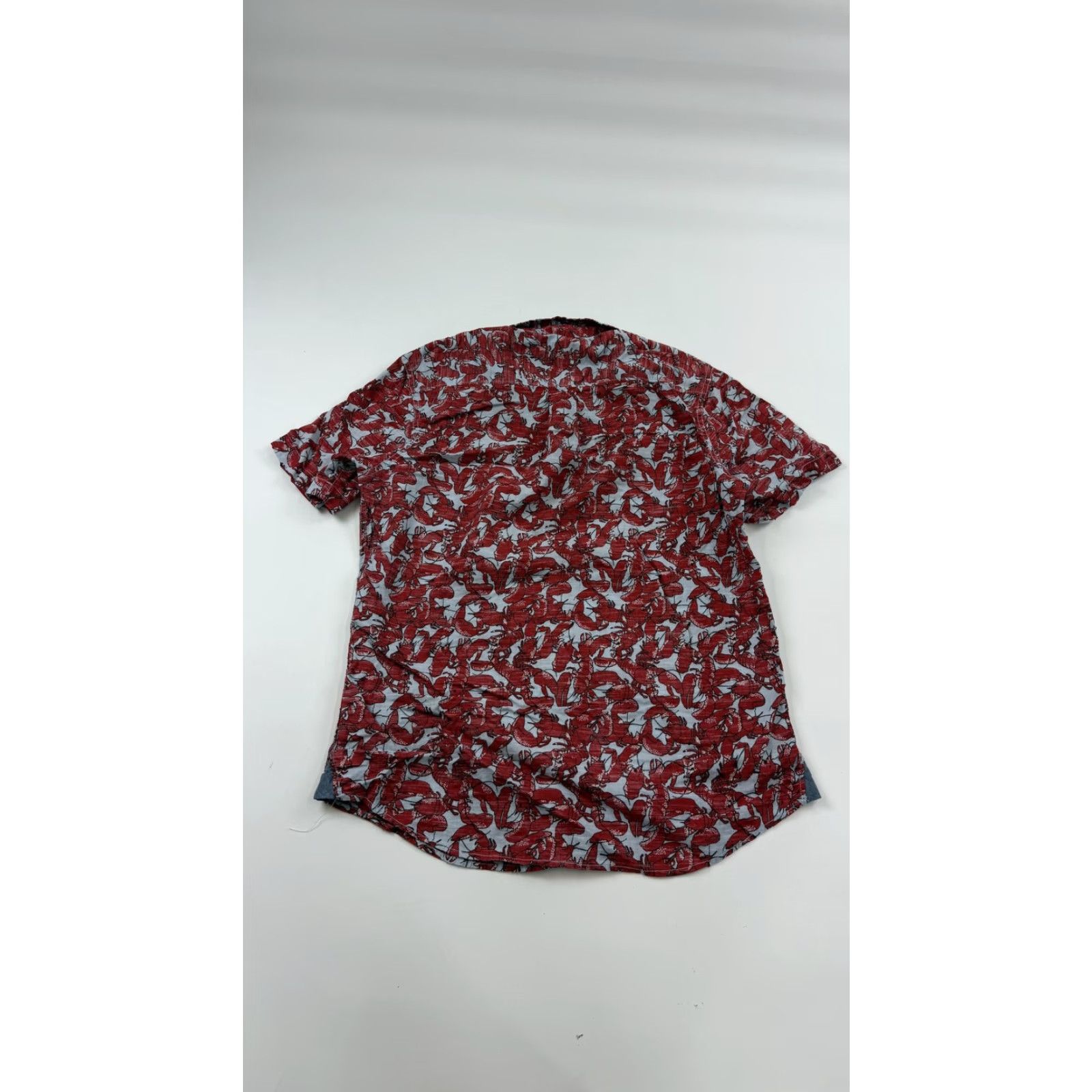 Vintage Wallin & Bros Shirt Mens Large Red Lobster Print Short Sleeve Beach Summer Graphic Print Button-Up Mens Size US L / EU 52-54 / 3 - 7 Thumbnail