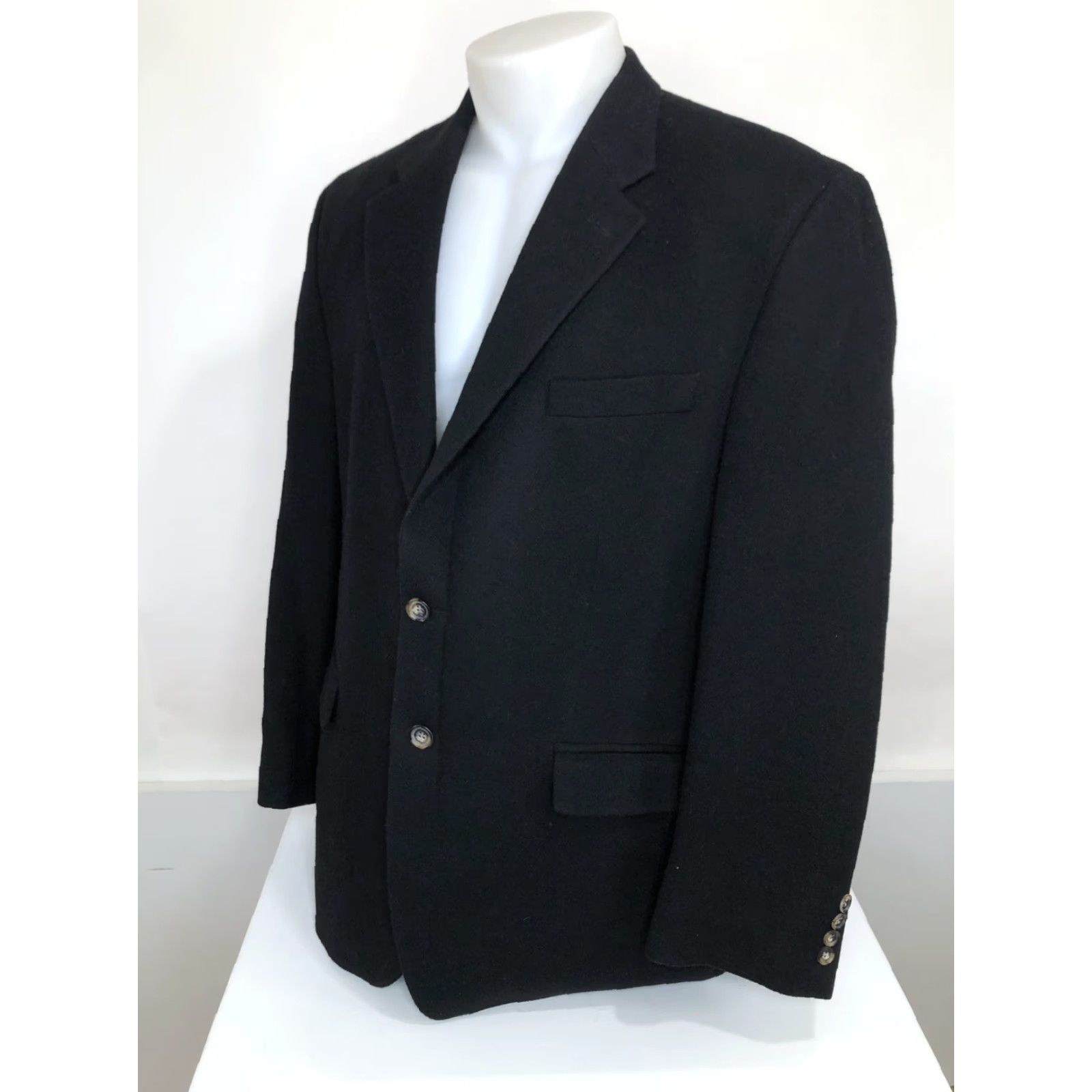 Ralph Lauren RALPH LAUREN Blazer Shirt Men 44R Camel Hair Black 100% LORO PIANA ITALY Vintage 90s Mens Blazer Size 44R - 2 Thumbnail