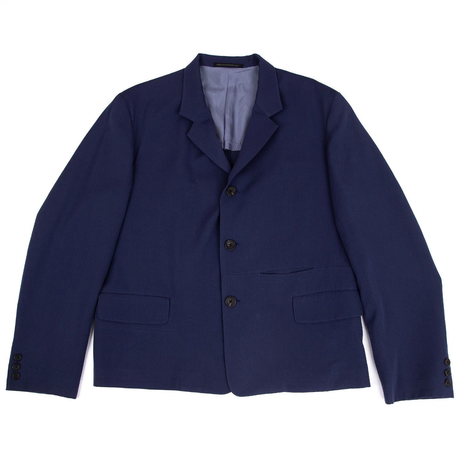 Yohji Yamamoto Yohji Yamamoto Summer Wool Tailored Jacket Blue M Size US M / EU 48-50 / 2 - 1 Thumbnail