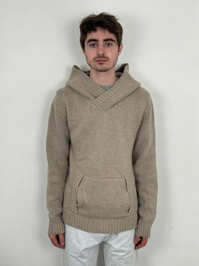 Vintage Daniele Alessandrini Camel Beige Wool Hooded Sweater Size US M / EU 48-50 / 2 - 2 Thumbnail