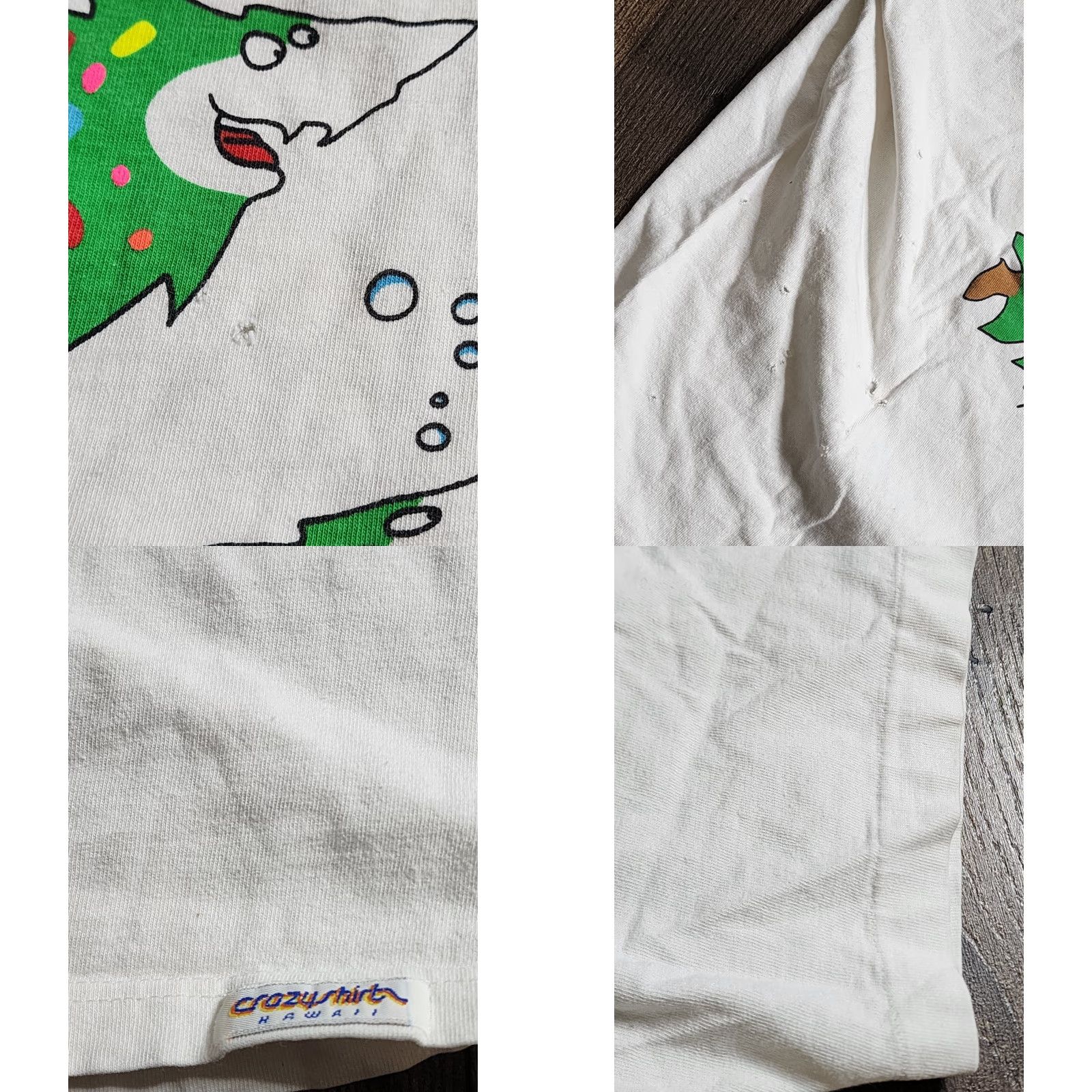 Vintage VINTAGE Crazy Shirts Hawaii T Shirt Mens L White 1980s Graphic Tee Short Sleeve Unisex Megal Kalikimaka Christmas Tree Size US L / EU 52-54 / 3 - 8 Thumbnail