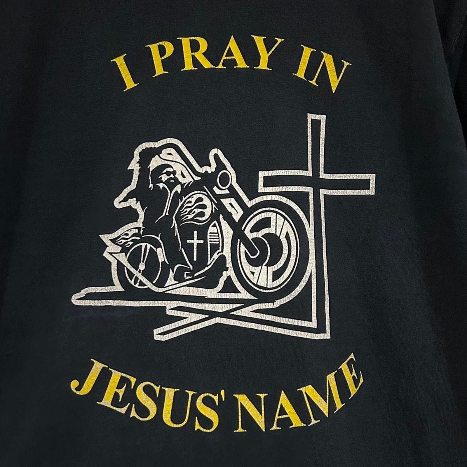 Fruit Of The Loom I Pray In Jesus Name Biker Shirt Size US L / EU 52-54 / 3 - 3 Thumbnail
