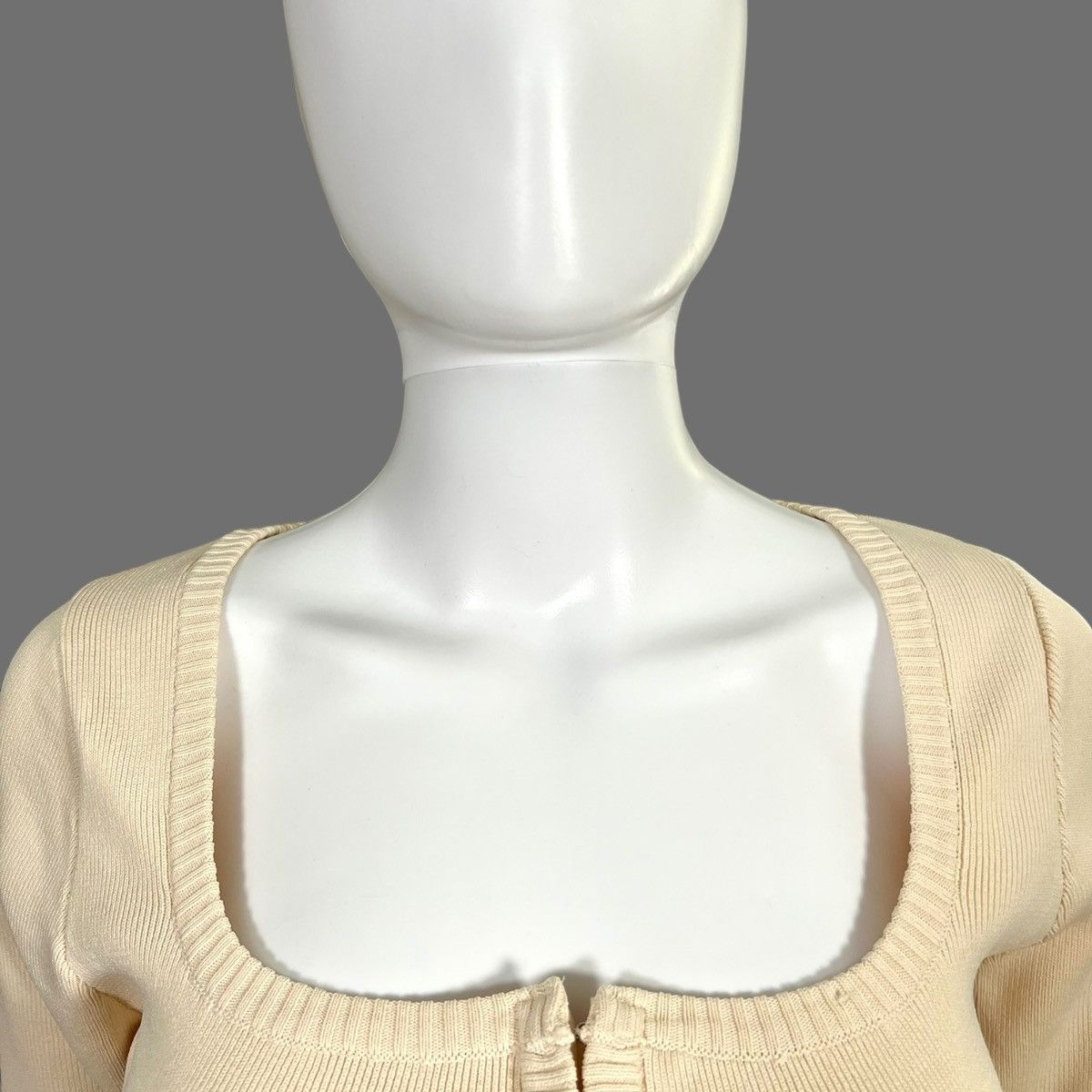 Other Emory Park Long Sleeve Crop Top Beige Corset Closure Sz M Size M / US 6-8 / IT 42-44 - 6 Thumbnail