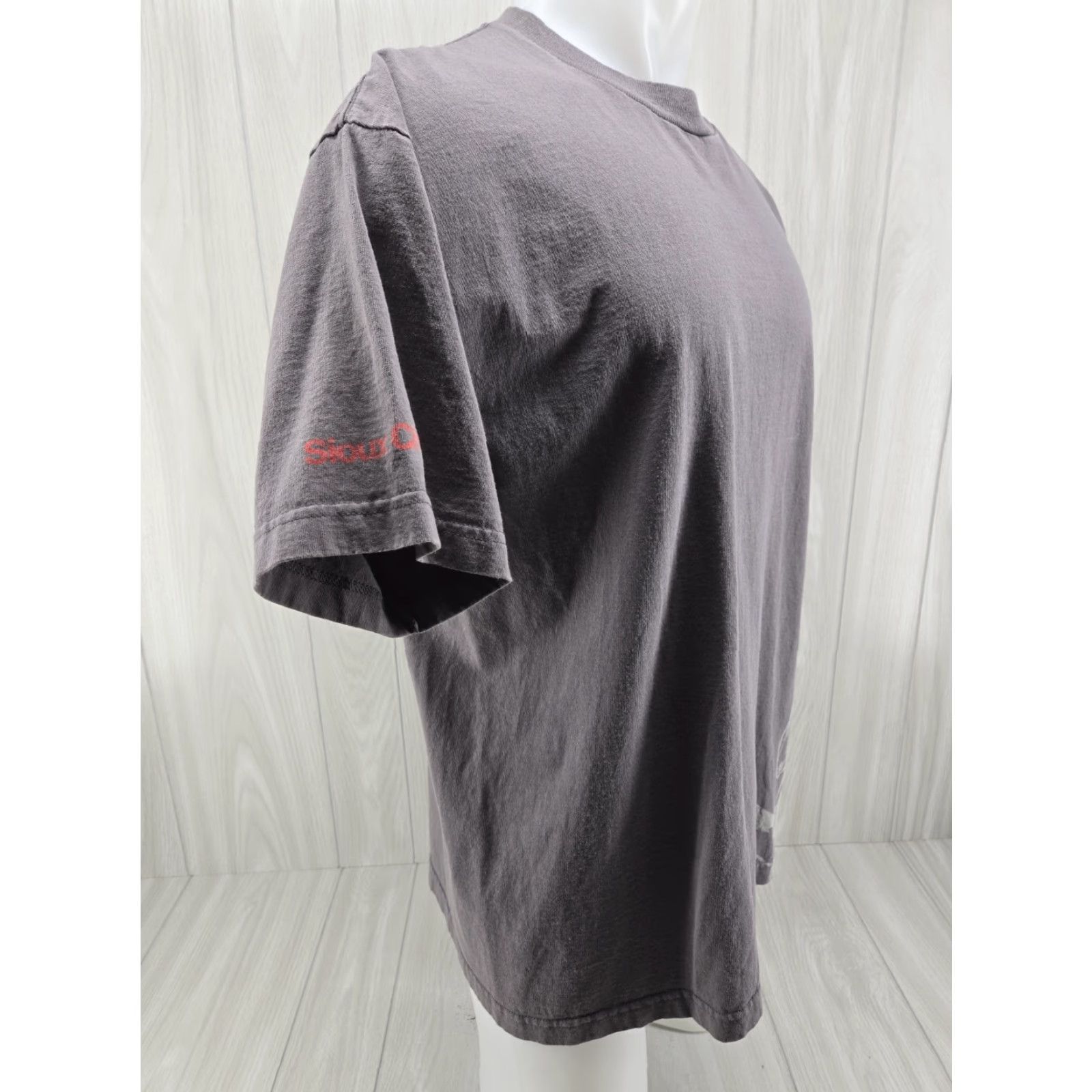 Vintage VINTAGE Bayside Shirt Mens XL T-Shirt Gray 90s Cowboy USA Graphic Print Logo Size US XL / EU 56 / 4 - 6 Thumbnail