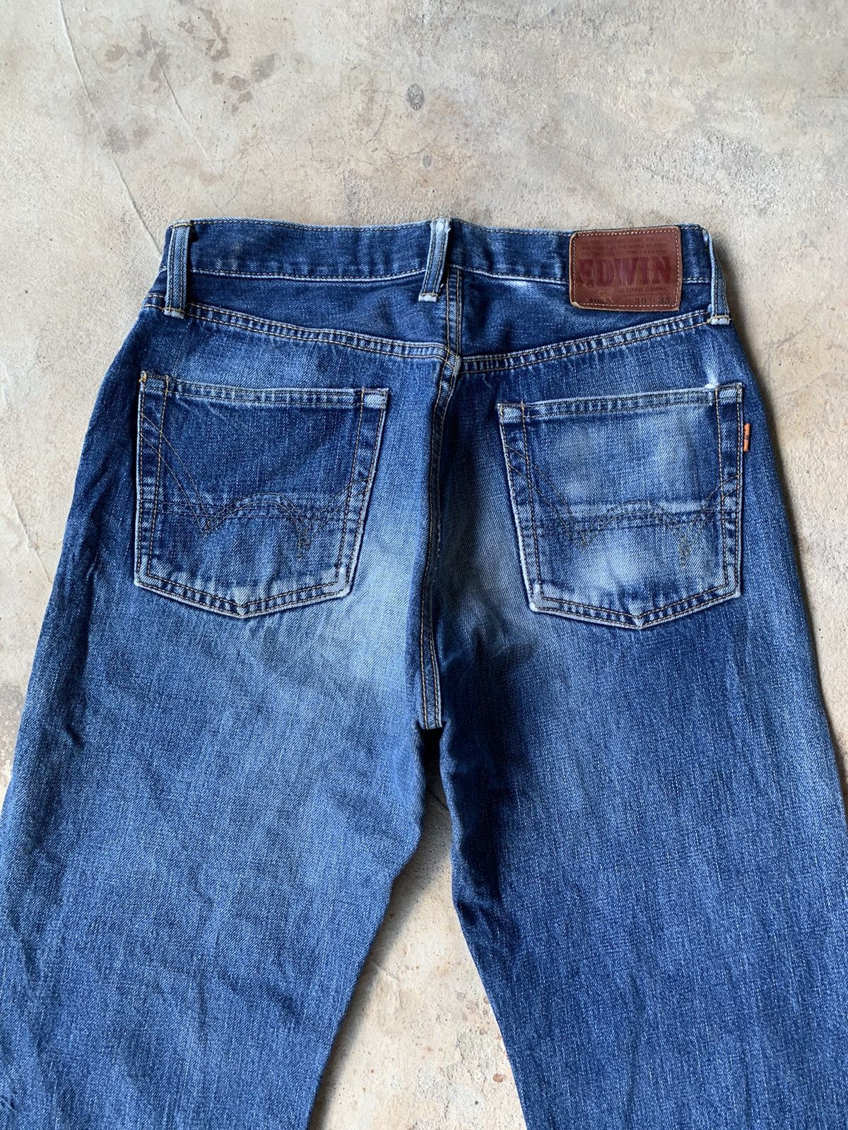 Edwin × Vintage Edwin 505XX Selvedge Distressed Denim Size US 29 - 4 Thumbnail