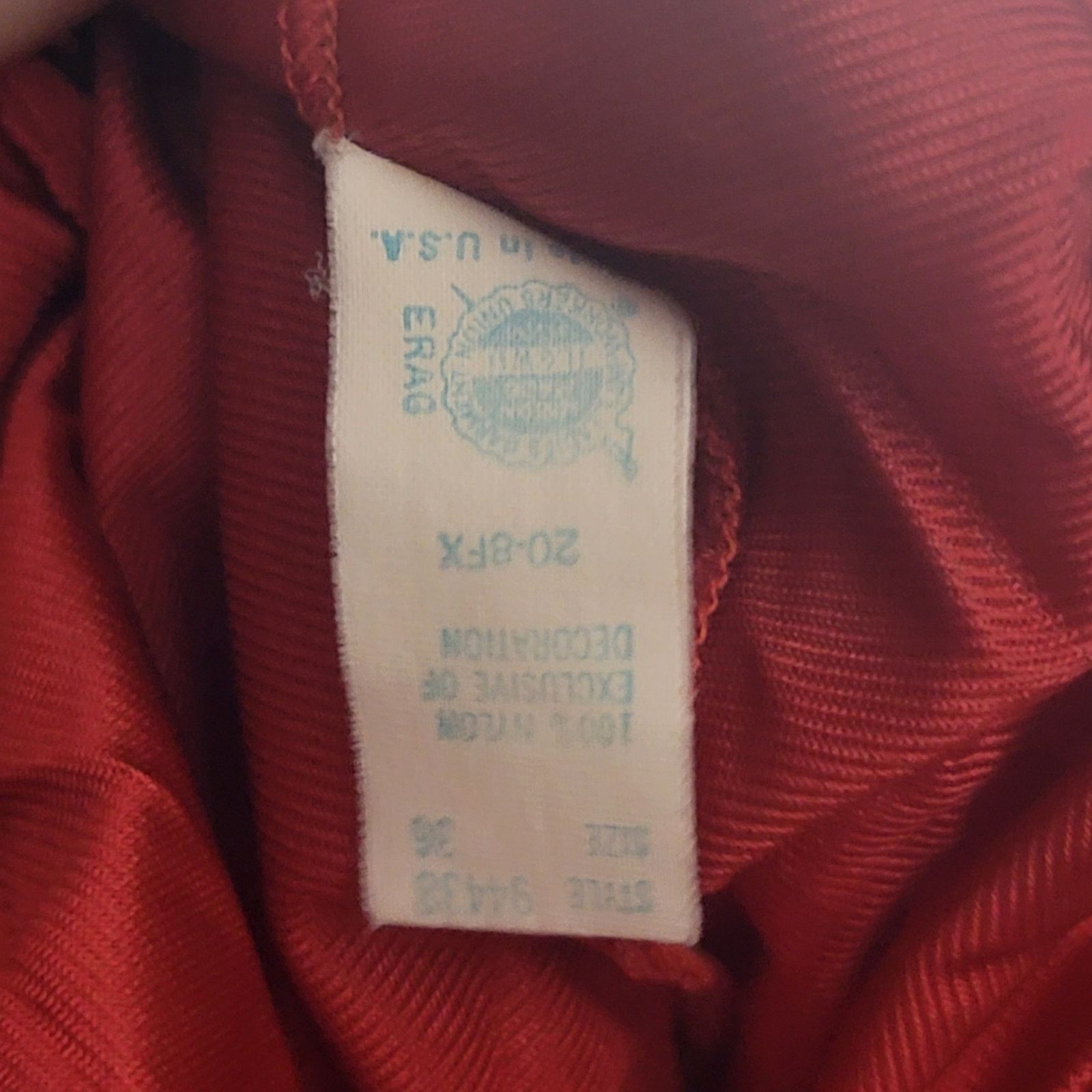 Vintage Vintage 80s Red Lace Cami Lingerie Sleep Shirt Size ONE SIZE - 9 Thumbnail