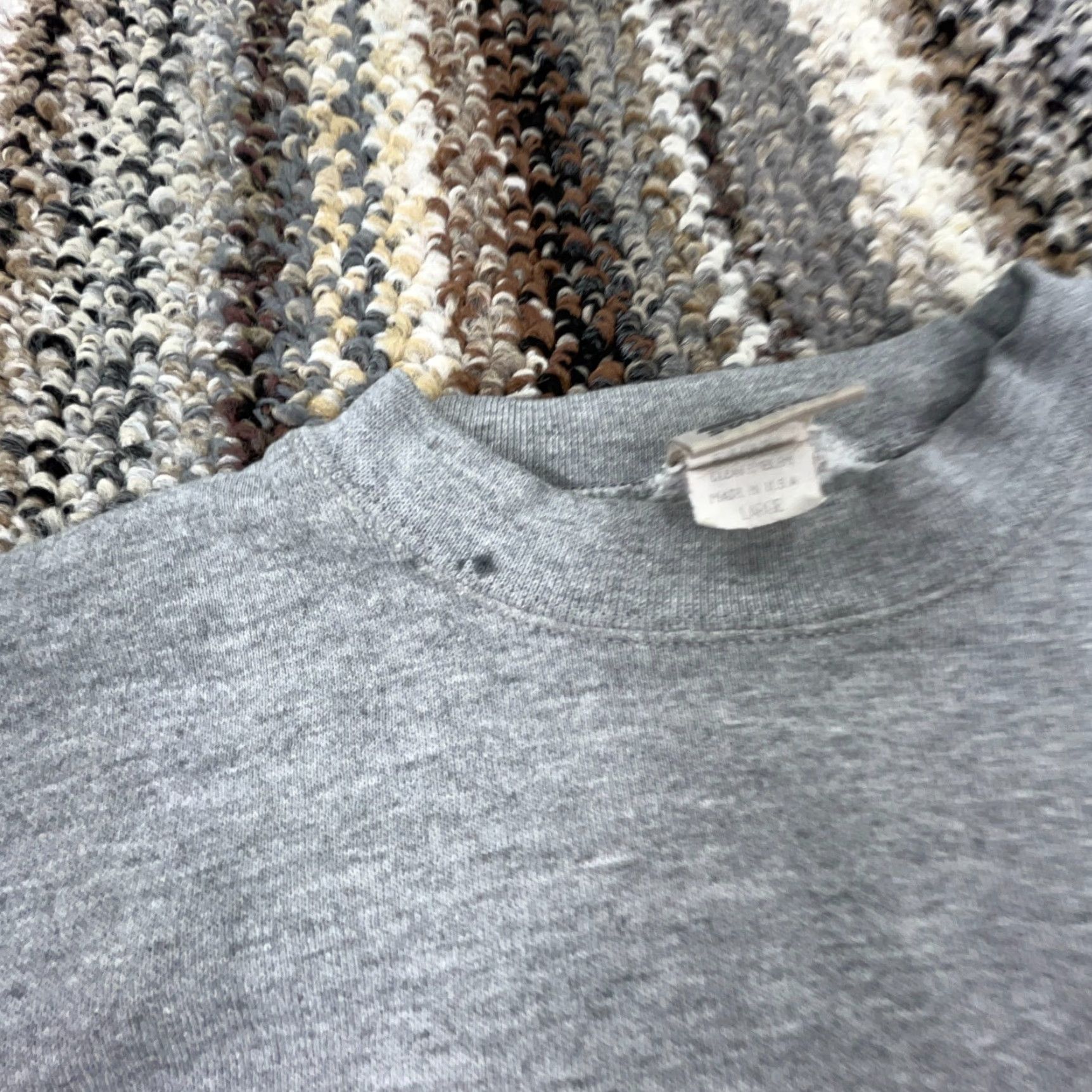 Starter VINTAGE Starter Sweatshirt Men Large Gray Crew Neck 90s Navy Military USA Classic Retro Hipster School College Shirt Size US S / EU 44-46 / 1 - 7 Thumbnail