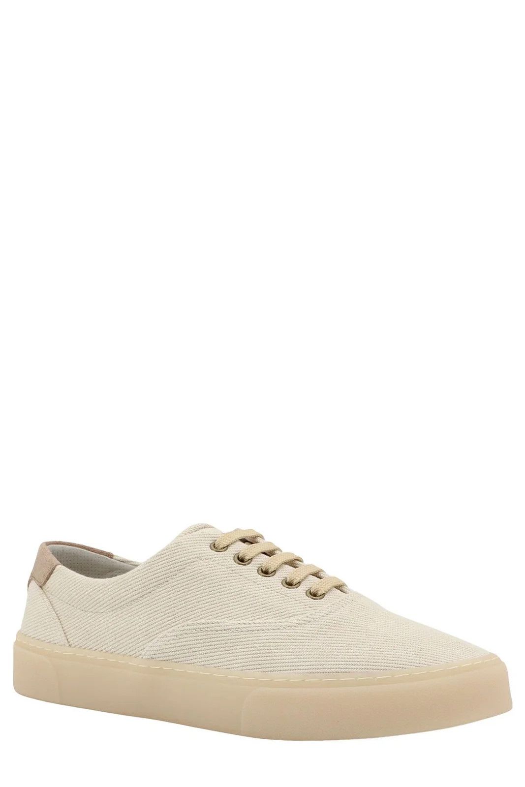 Brunello Cucinelli o1w1db10725 Branded Lace Up Sneakers in White Size US 6 / EU 39 - 3 Thumbnail