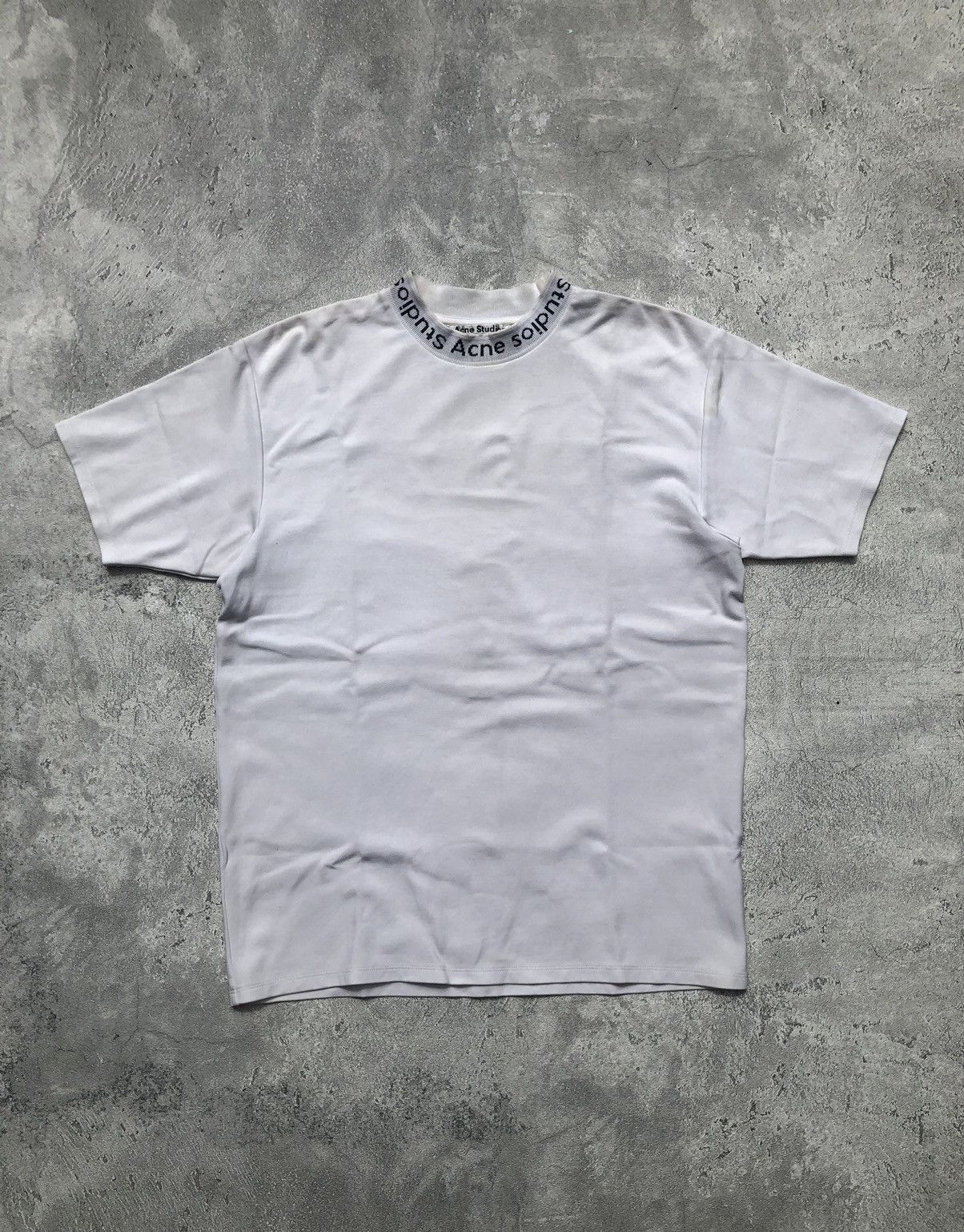 Acne Studios Acne Studios Neck Logo Navid T-Shirt White Size US XS / EU 42 / 0 - 1 Thumbnail