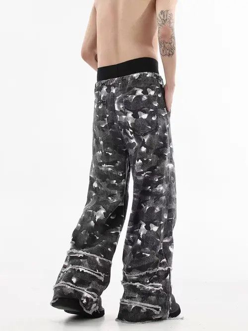 Japanese Brand HaradCamouflage High Street Vintage Loose Casual Jeans Size US 31 - 3 Thumbnail
