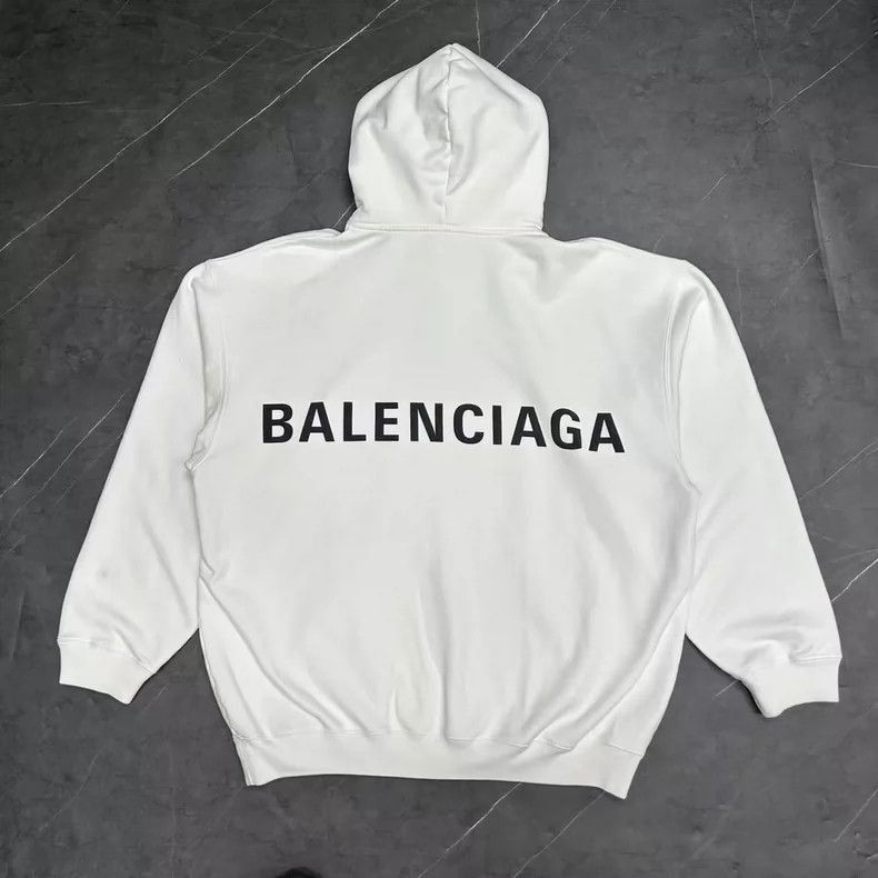 Balenciaga Balenciaga Logo Hoodie in White-2506 Size US S / EU 44-46 / 1 - 2 Thumbnail