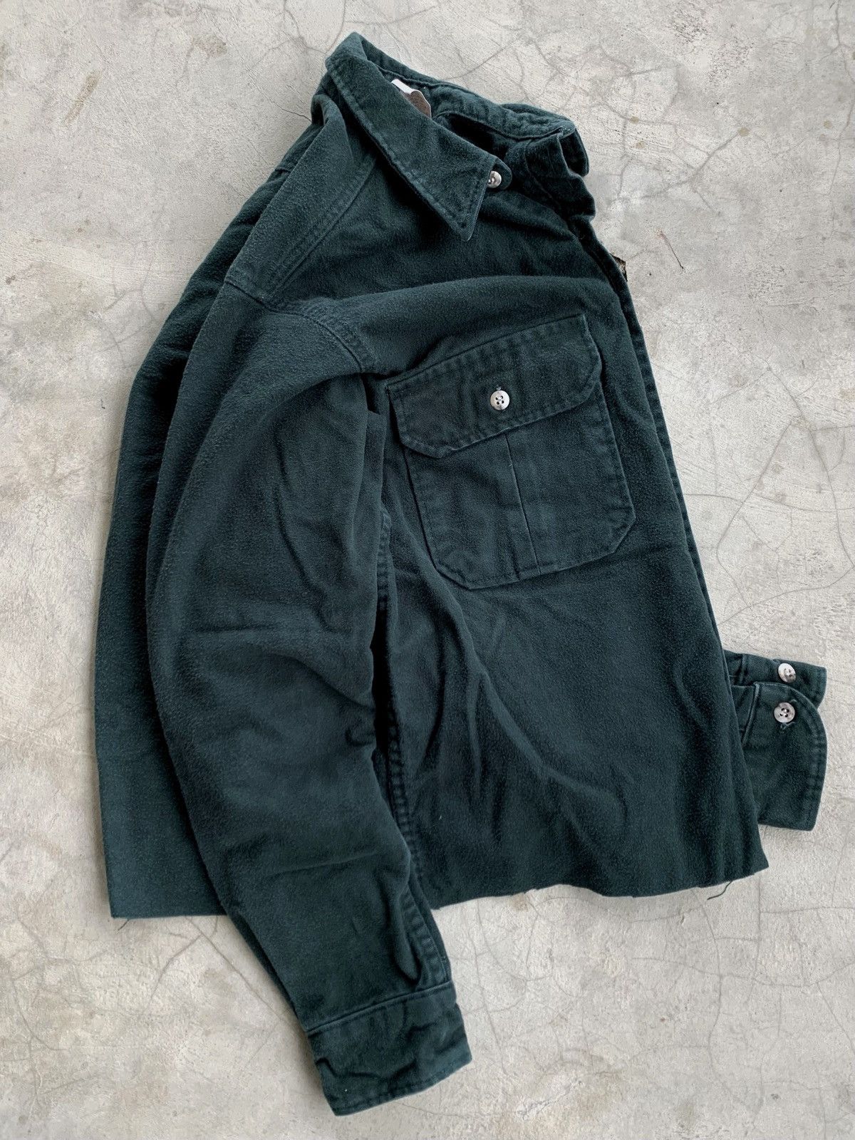 Vintage Cropped button up shirt double pocket Fivebrother boxy Size US M / EU 48-50 / 2 - 3 Thumbnail