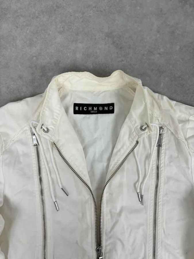 John Richmond Richmond Multi Zip White Avant-Garde Biker Jacket Size US M / EU 48-50 / 2 - 7 Thumbnail