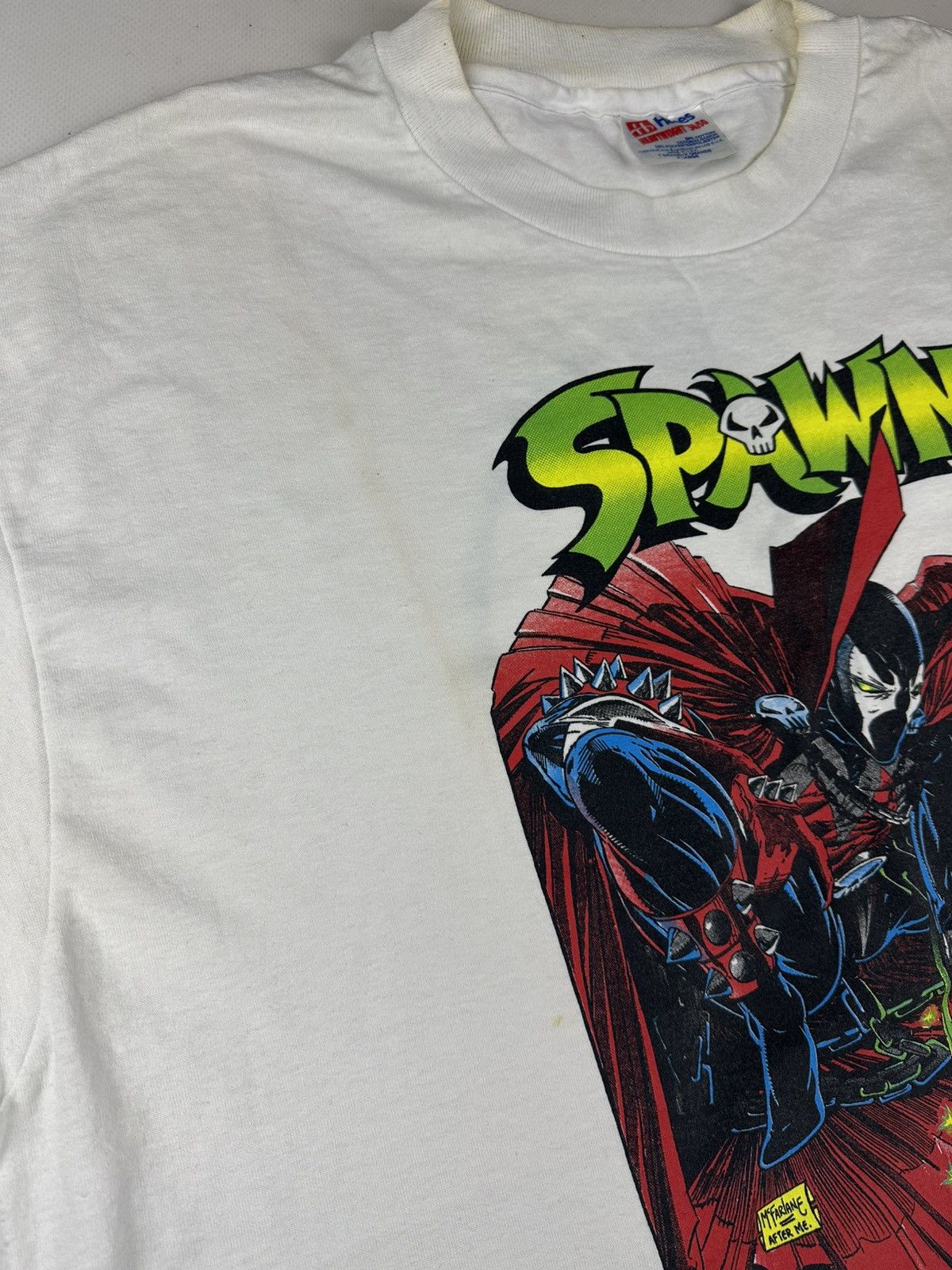 Vintage Vintage 1993 Todd McFarlane Best Spawn Promo T-shirt Size US XL / EU 56 / 4 - 7 Thumbnail