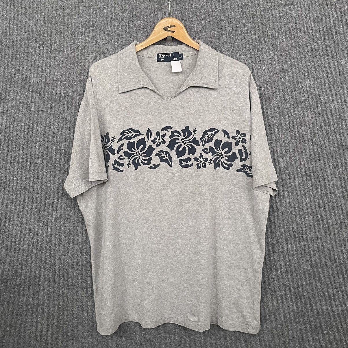 Polo Ralph Lauren × Vintage Vintage Polo by Ralph Lauren Hawaiian Motive Polo T Shirt Size US XL / EU 56 / 4 - 1 Thumbnail