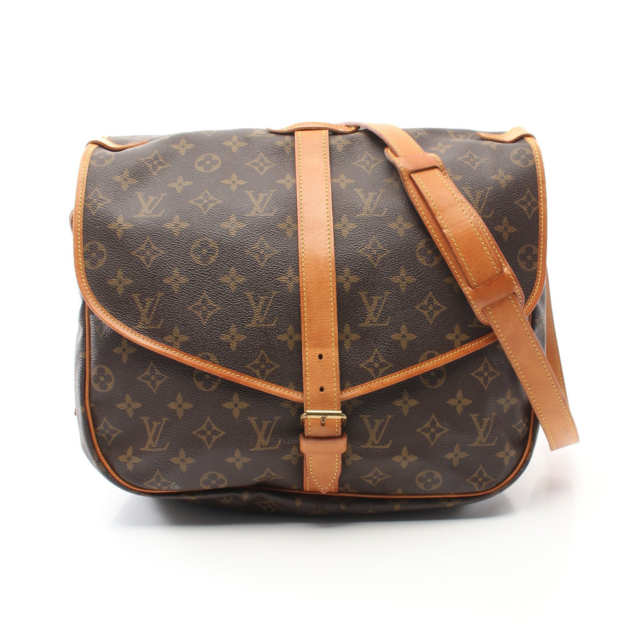 Louis Vuitton Louis Vuitton Saumur 35 Monogram Shoulder Bag Leather Brown Size ONE SIZE - 1 Thumbnail