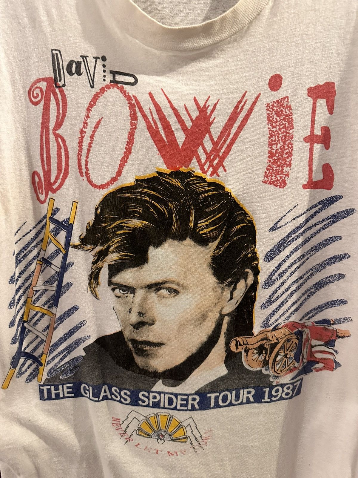 Vintage David Bowie Glass Spider Tour T-shirt Vintage Size US L / EU 52-54 / 3 - 2 Thumbnail