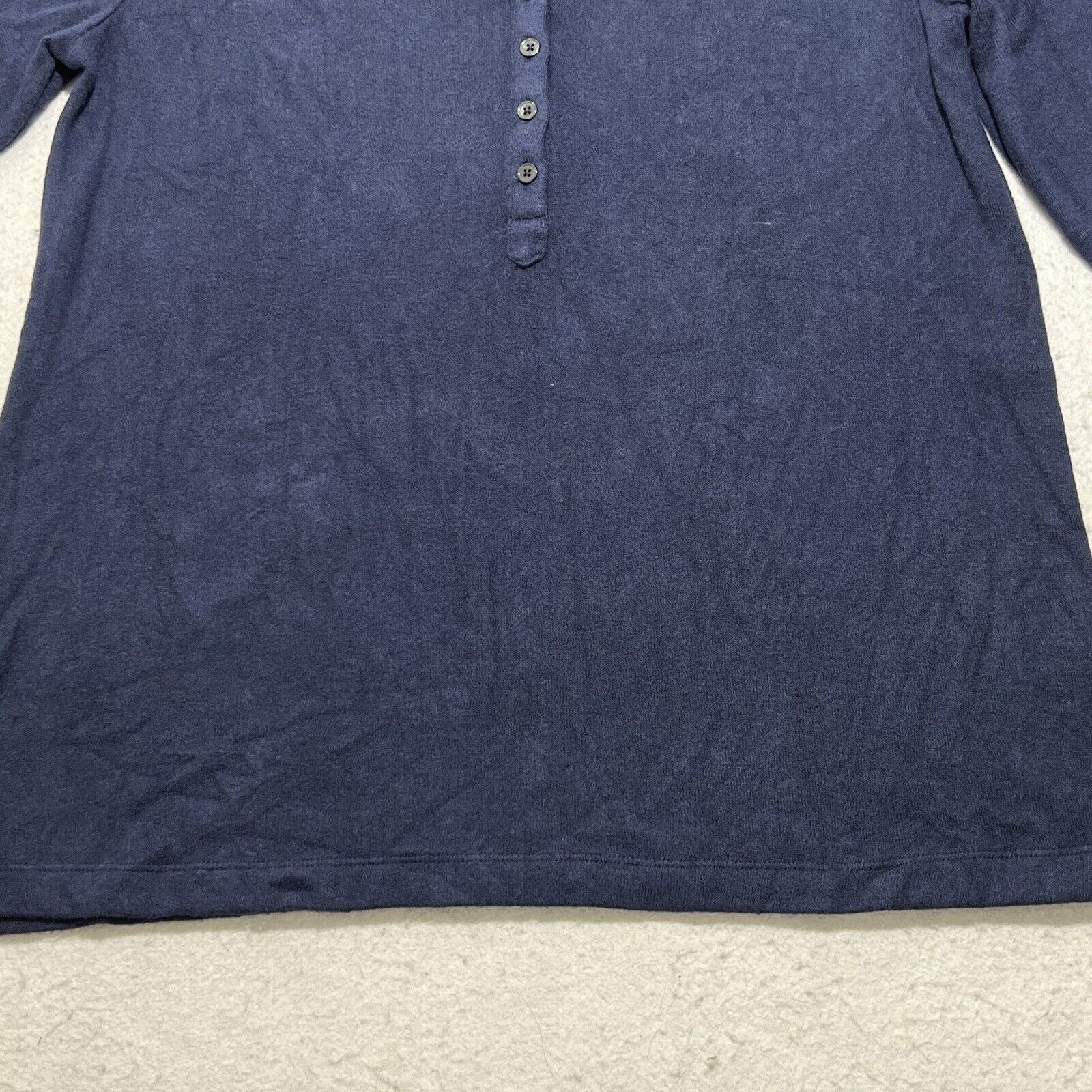 Other SOMA Henley V Neck Blue Lightweight Sweater Pullover Size M / US 6-8 / IT 42-44 - 4 Thumbnail