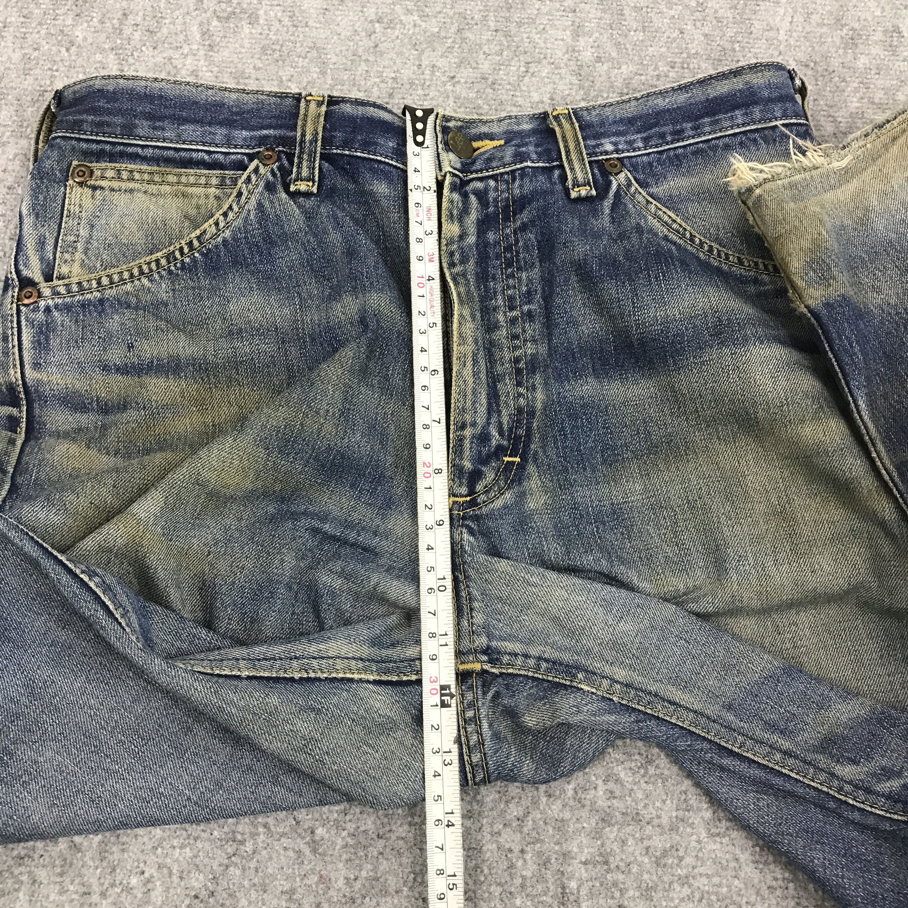 Lee DENIM LEE RIDERS DISTRESSED DENIM PANTS Size US 34 / EU 50 - 4 Thumbnail