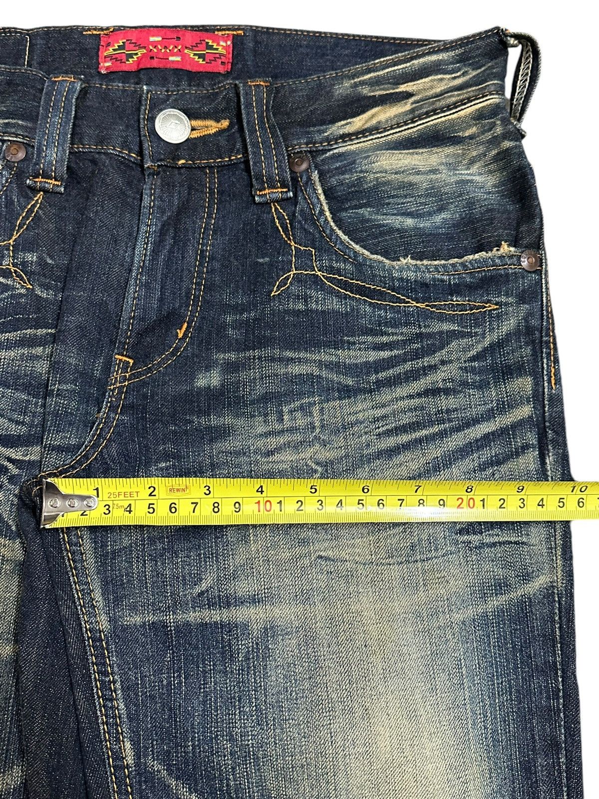 Edwin Vintage Edwin Blue Trip Blue Wash Distressed Loose Jeans Size US 31 - 15 Thumbnail